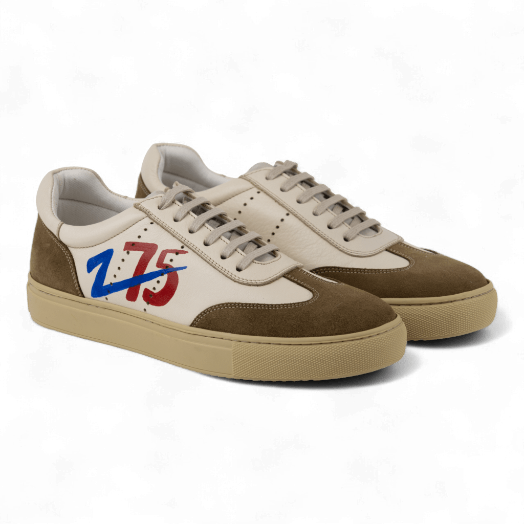 Men's Leather Casual Sneakers (Sartre Style) - Wear Sierra