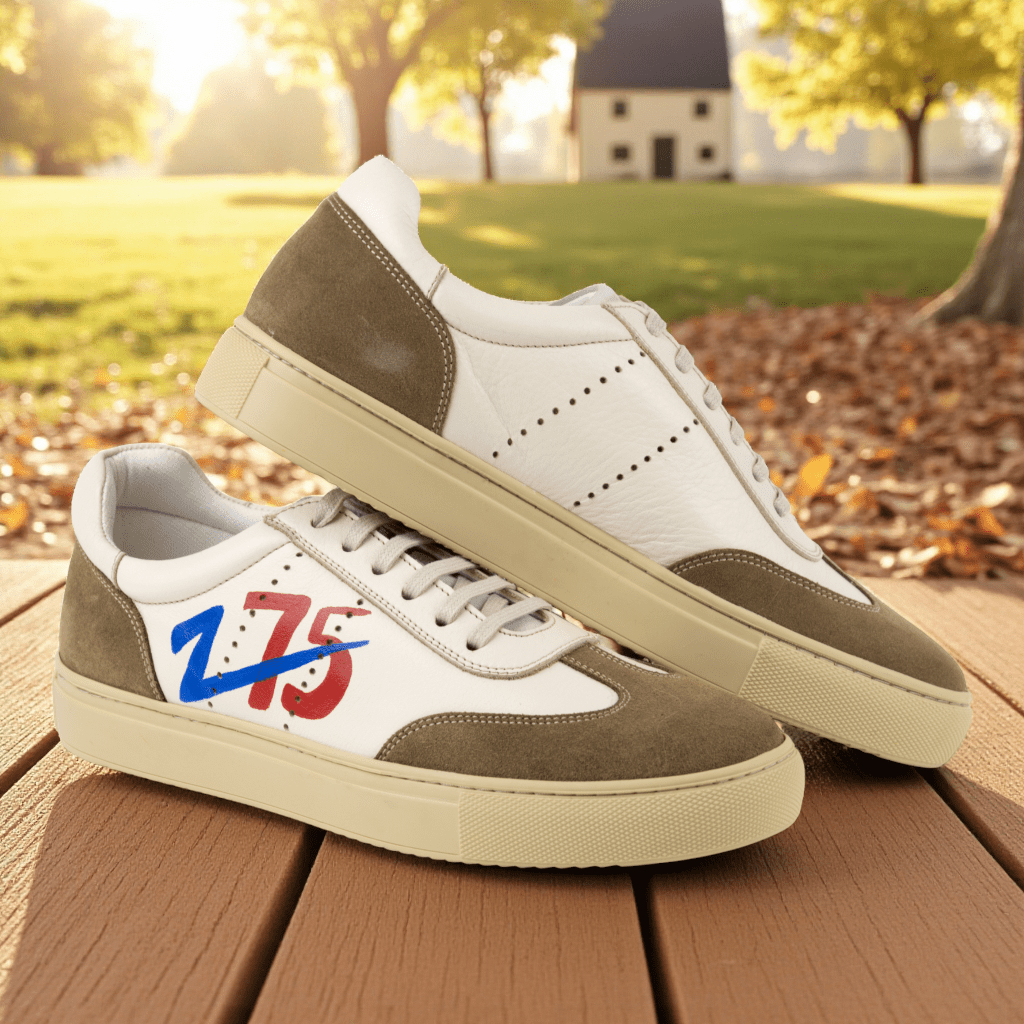 Men's Leather Casual Sneakers (Sartre Style) - Wear Sierra