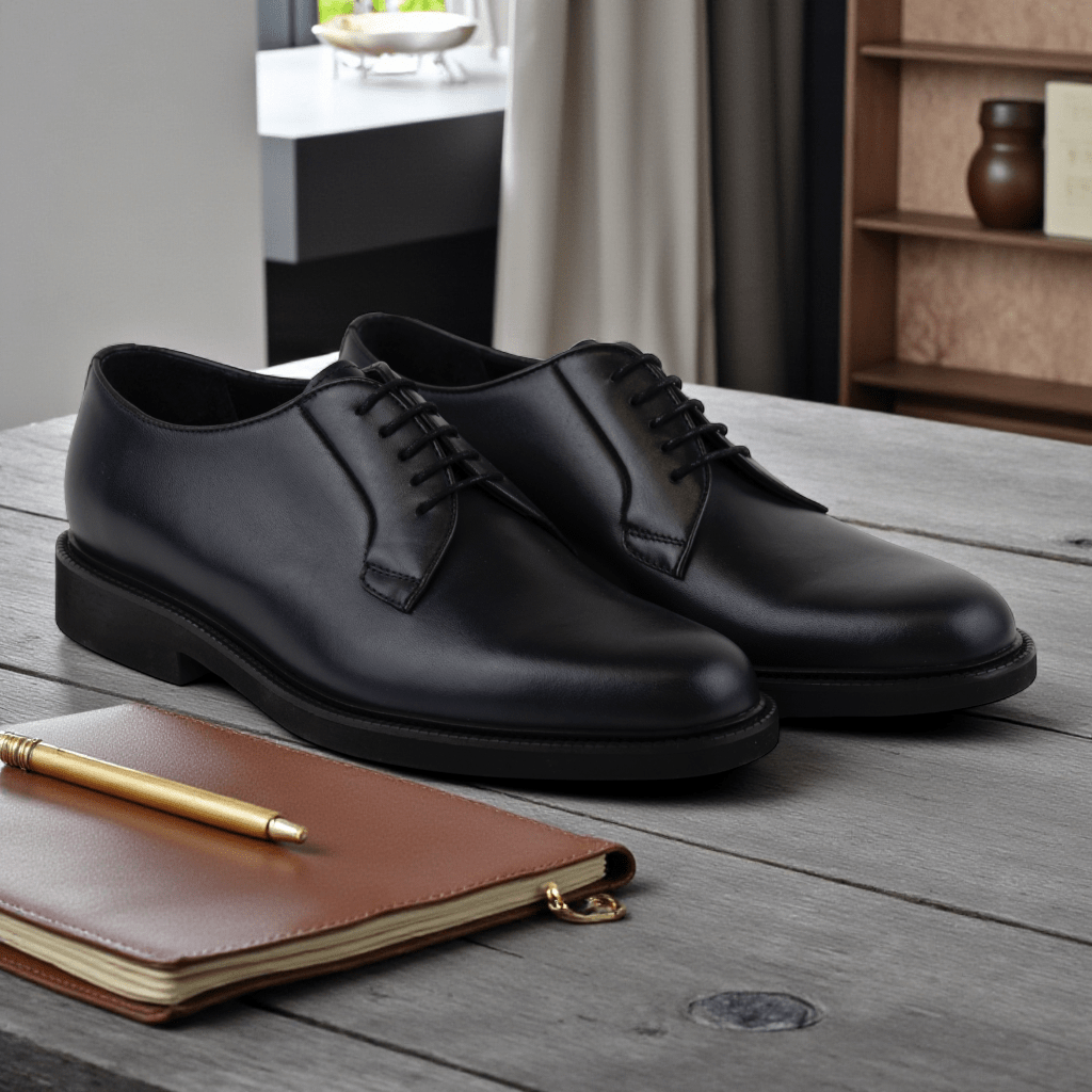 Men's Leather Derby Style Dress Shoes (Thales Style) - Wear Sierra