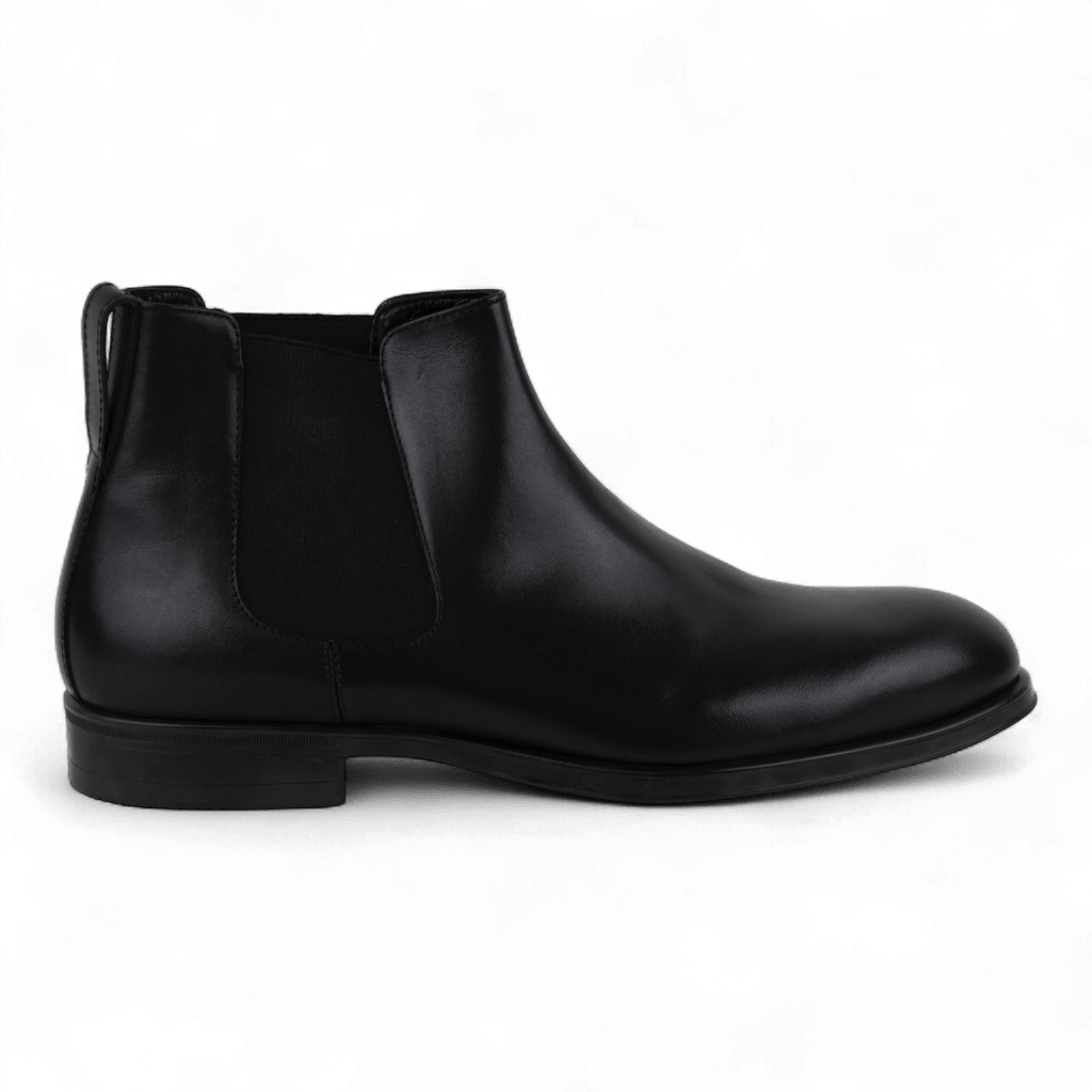 Men's Leather Slip on Ankle Boots in Brown or Black (Plato Style) - Wear Sierra