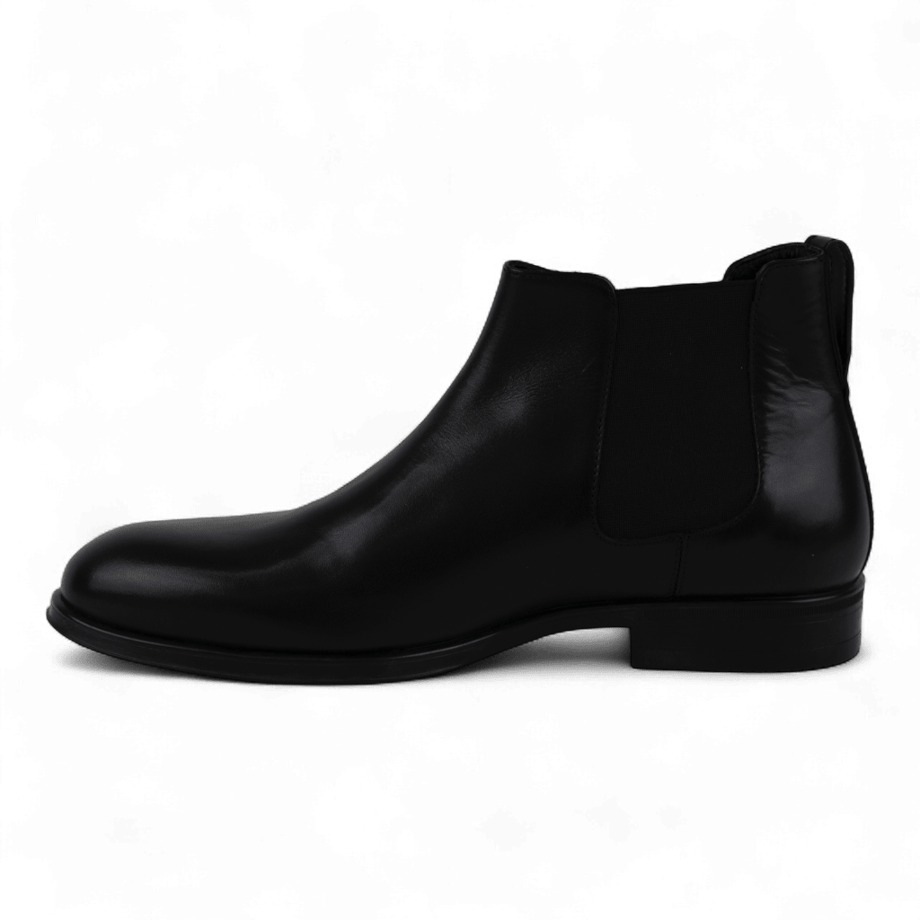Men's Leather Slip on Ankle Boots in Brown or Black (Plato Style) - Wear Sierra