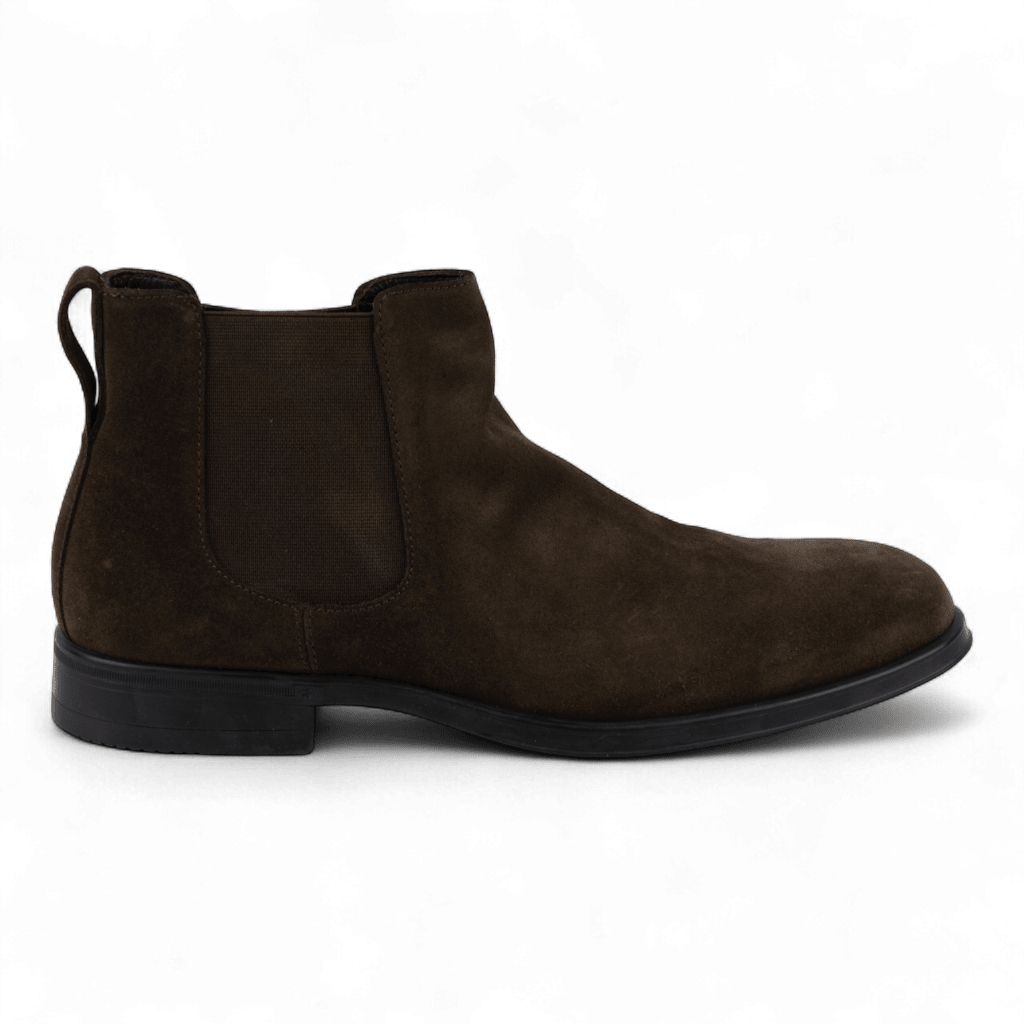 Men's Leather Slip on Ankle Boots in Brown or Black (Plato Style) - Wear Sierra