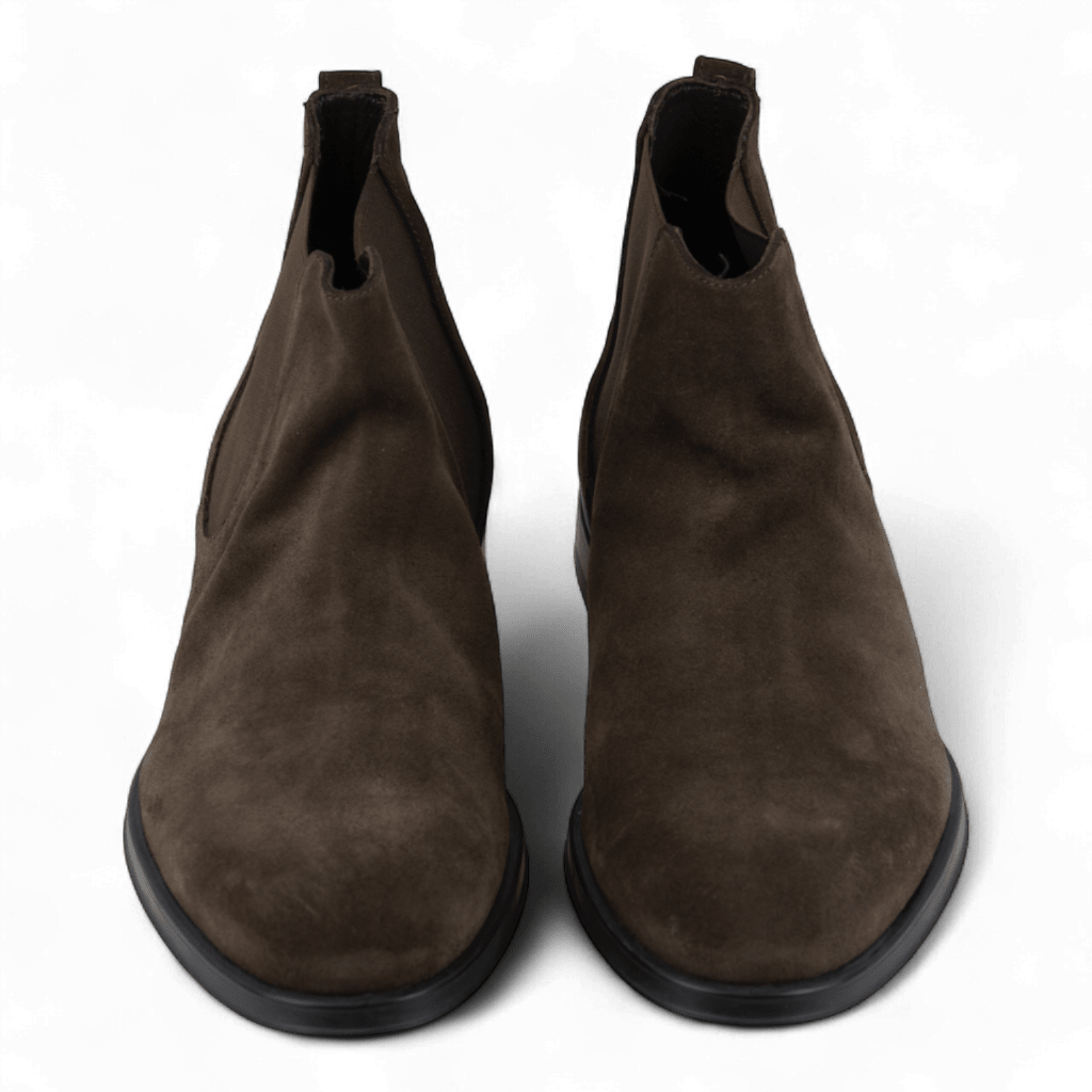 Men's Leather Slip on Ankle Boots in Brown or Black (Plato Style) - Wear Sierra