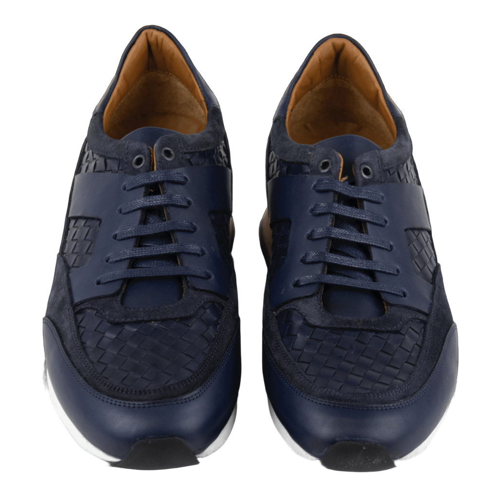 Men's Leather Sneakers - Great for the Office, Casual Days (Aristotle Style) - Wear Sierra
