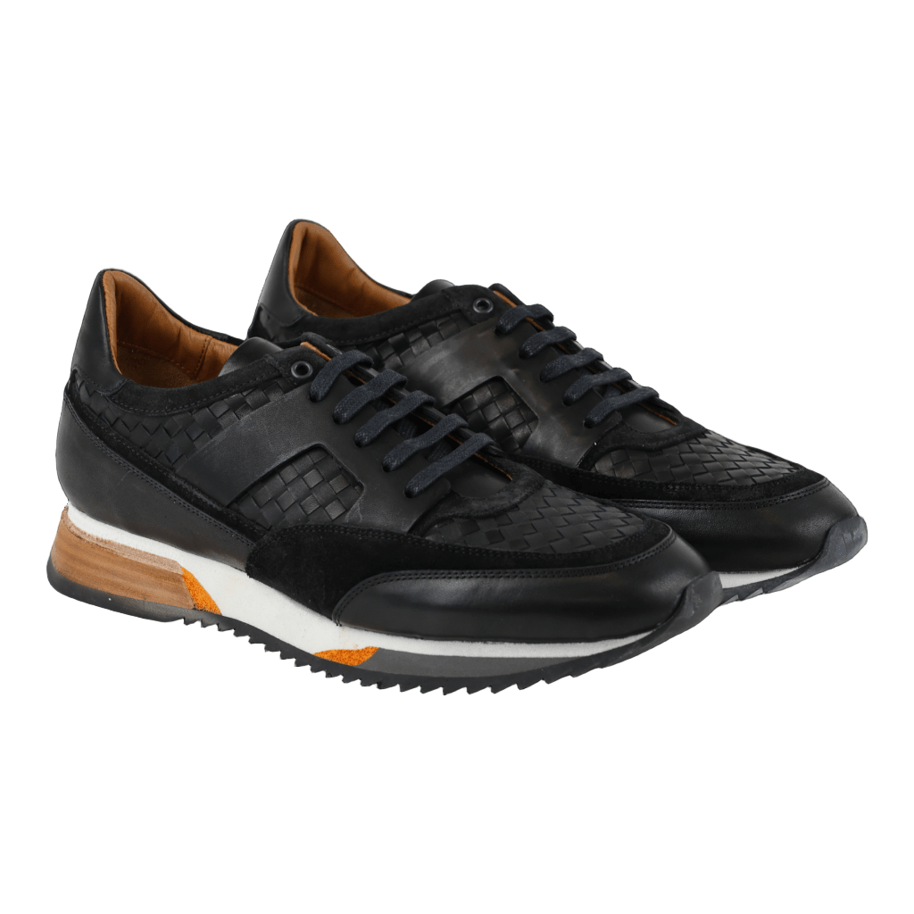 Men's Leather Sneakers - Great for the Office, Casual Days (Aristotle Style) - Wear Sierra