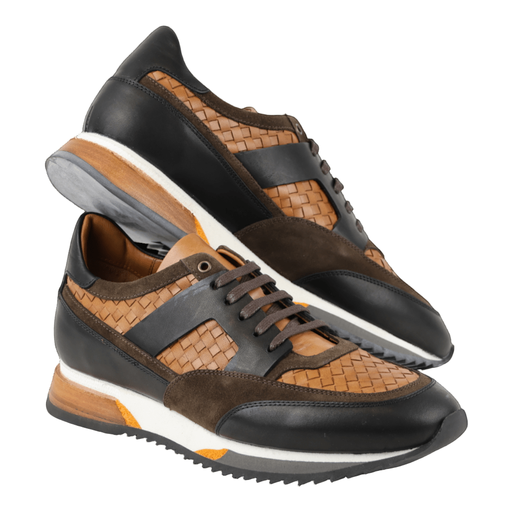 Men's Leather Sneakers - Great for the Office, Casual Days (Aristotle Style) - Wear Sierra