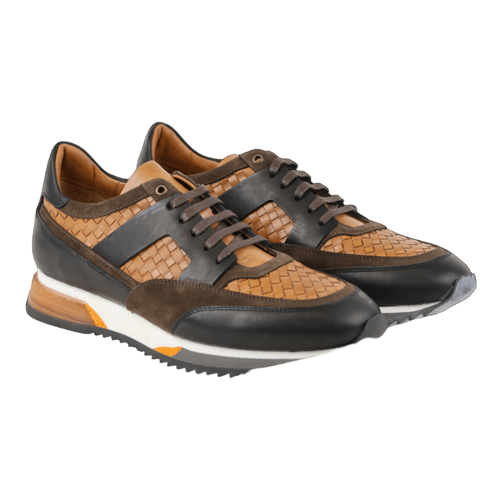 Men's Leather Sneakers - Great for the Office, Casual Days (Aristotle Style) - Wear Sierra