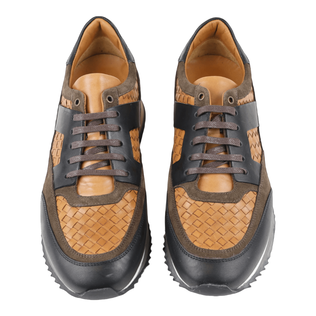 Men's Leather Sneakers - Great for the Office, Casual Days (Aristotle Style) - Wear Sierra