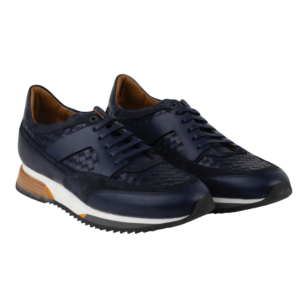 Men's Leather Sneakers - Great for the Office, Casual Days (Aristotle Style) - Wear Sierra