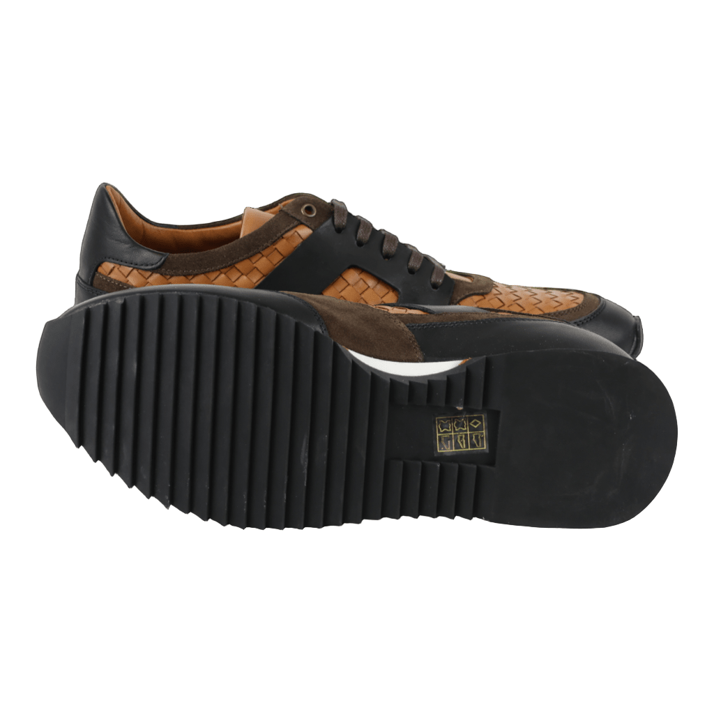 Men's Leather Sneakers - Great for the Office, Casual Days (Aristotle Style) - Wear Sierra