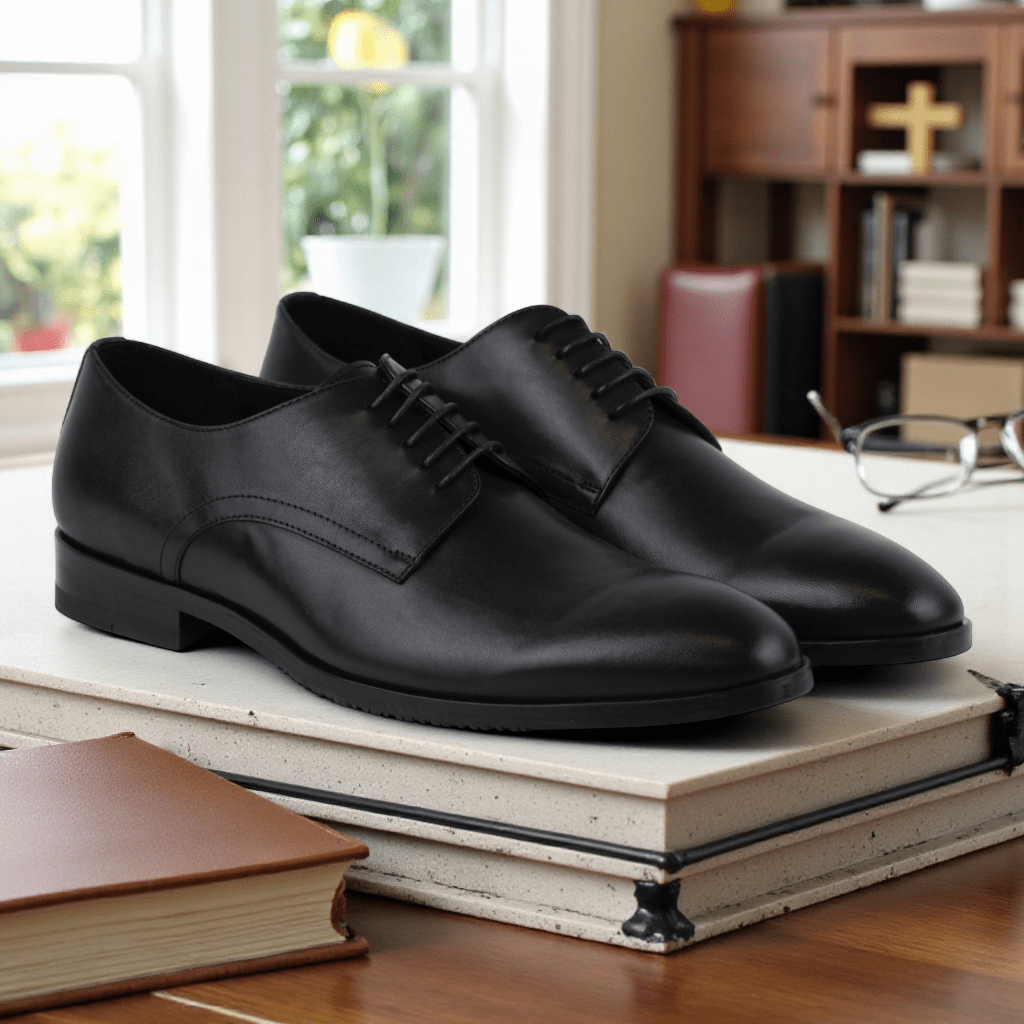 Men's Leather Whole-Cut Derby Style Dress Shoes (Epicurus Style) - Wear Sierra