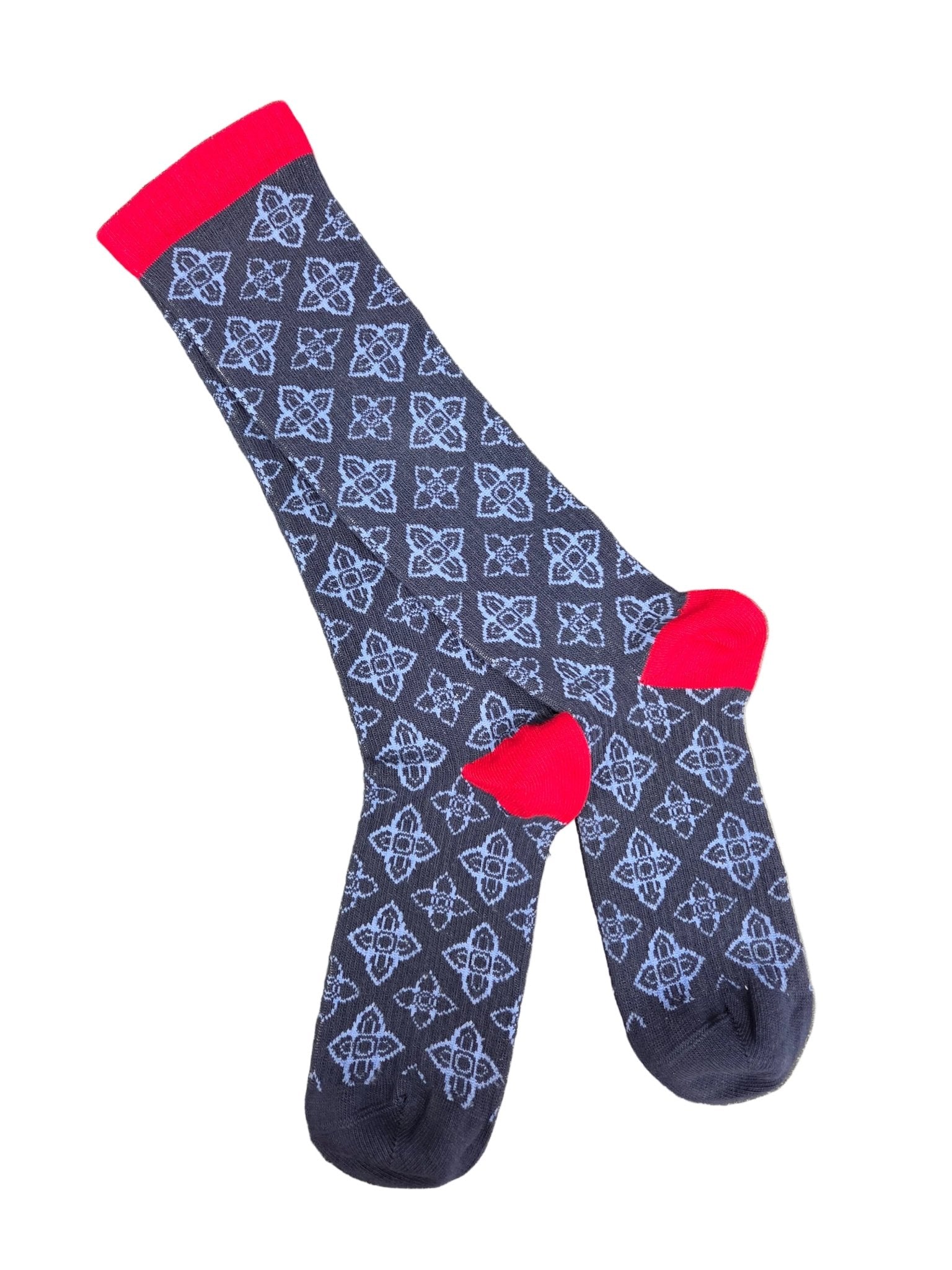 Men's Light Compression Knee High Socks - Great for Travel, Achy Tired Legs for Shoe Size 10-13 and Big & Tall Shoe Size 13-15 - Wear Sierra