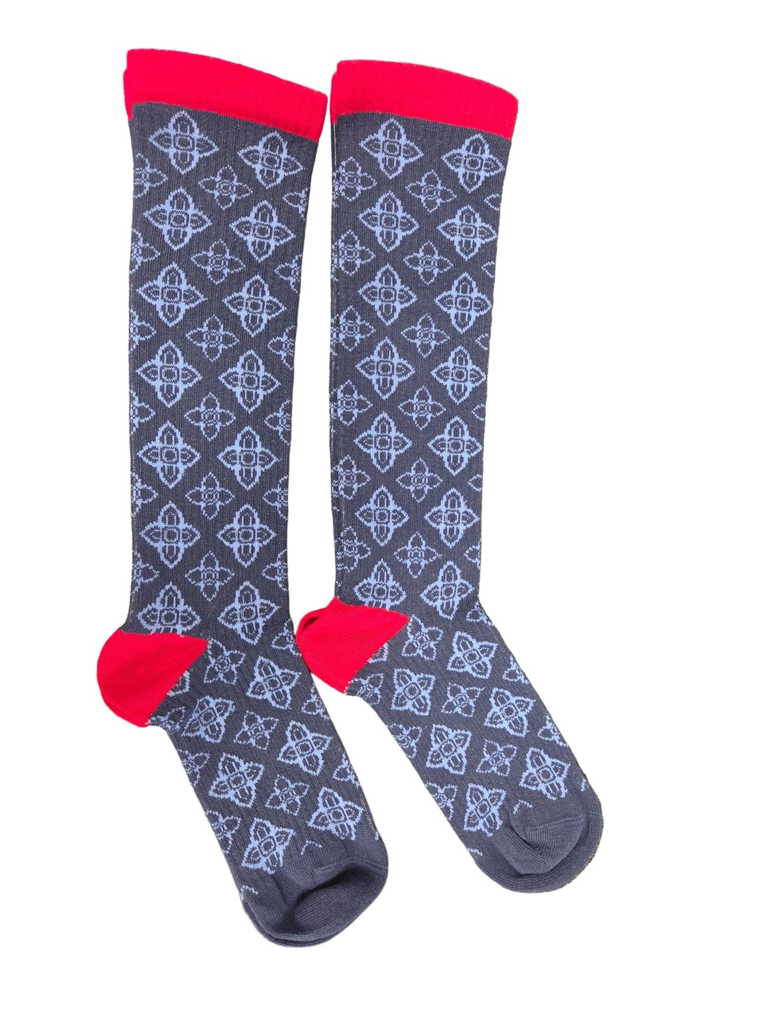 Men's Light Compression Knee High Socks - Great for Travel, Achy Tired Legs for Shoe Size 10-13 and Big & Tall Shoe Size 13-15 - Wear Sierra