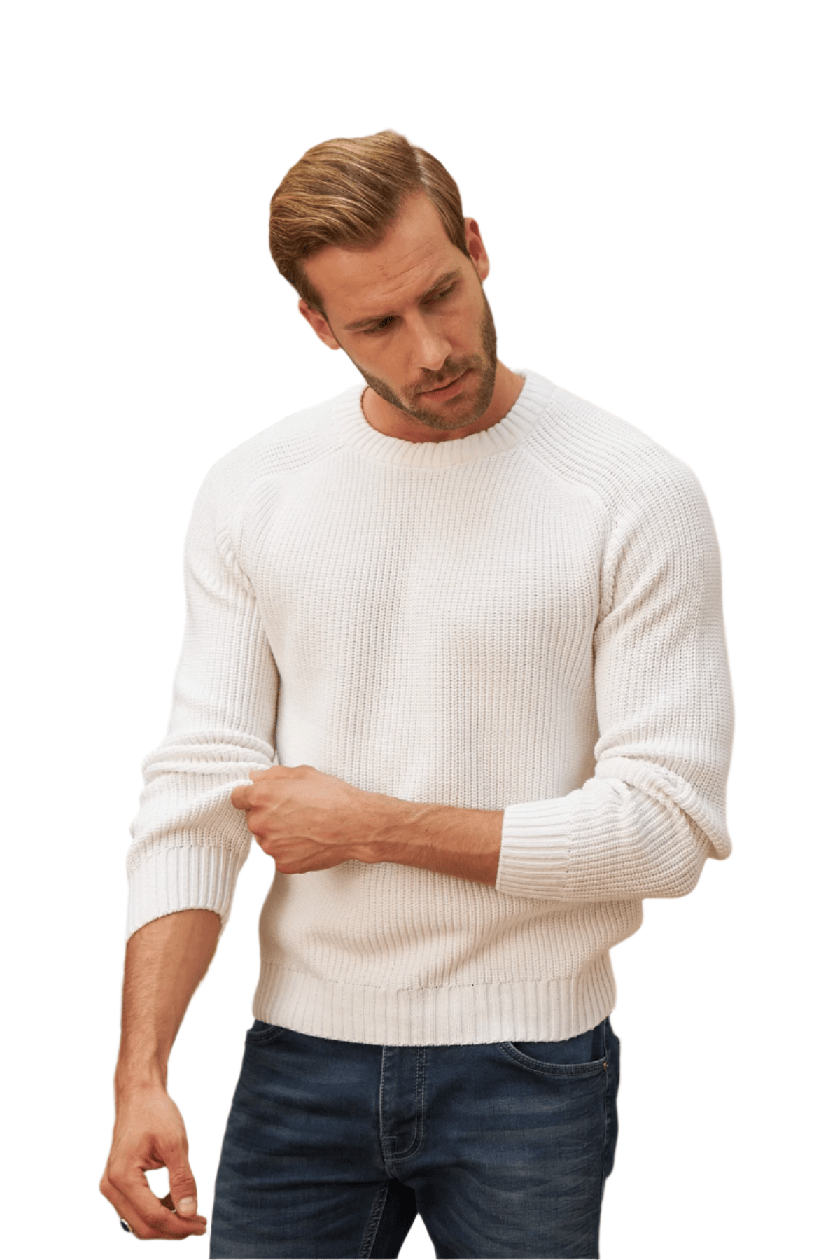 Men's Long-Sleeve Crewneck Mid-Weight Pullover Sweater in Many Popular Colors - Great Gift for Husband, Dad or Boyfriend - Wear Sierra
