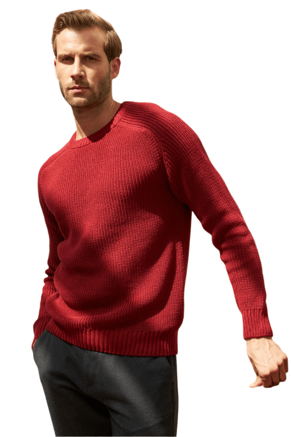 Men's Long-Sleeve Crewneck Mid-Weight Pullover Sweater in Many Popular Colors - Great Gift for Husband, Dad or Boyfriend - Wear Sierra