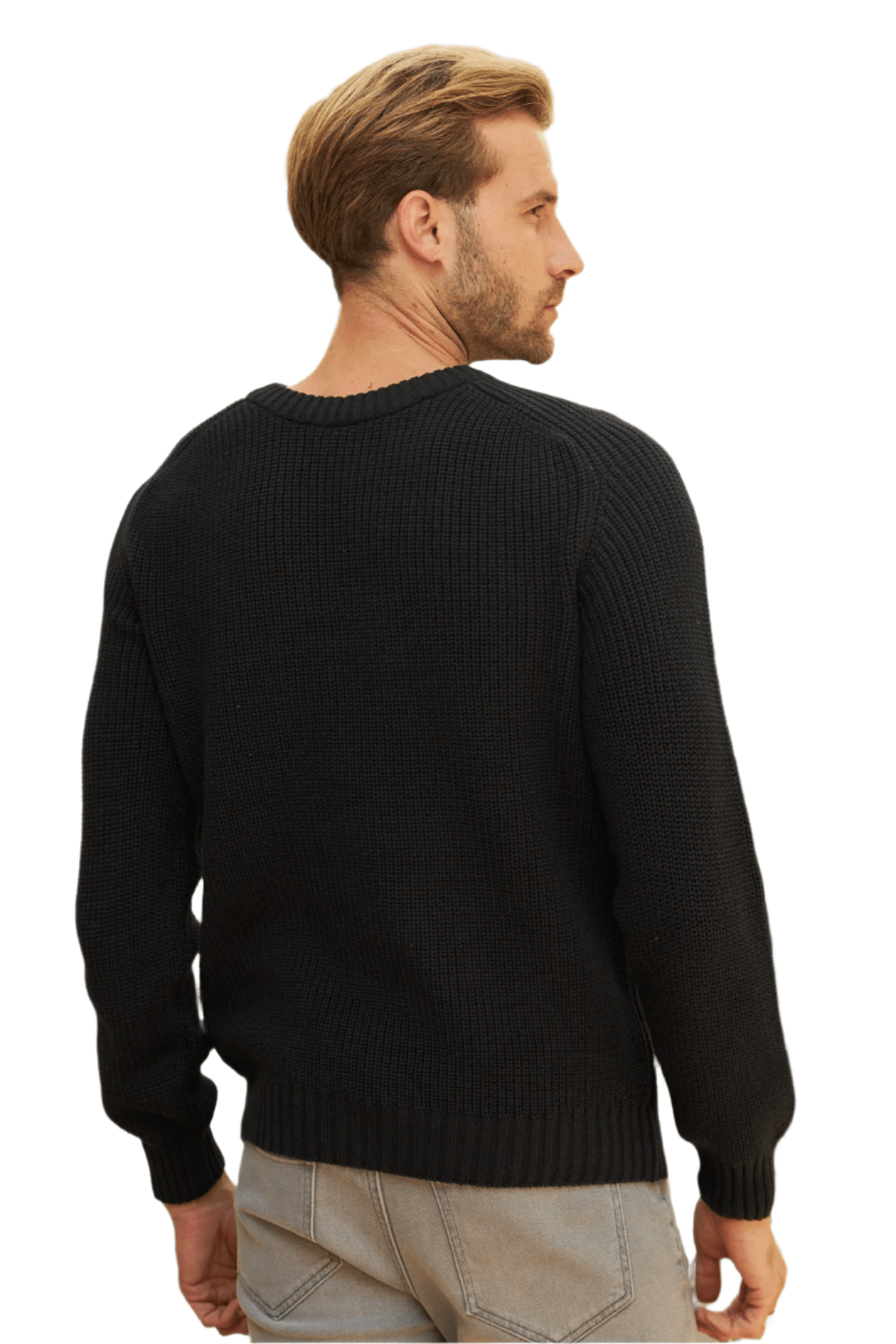 Men's Long-Sleeve Crewneck Mid-Weight Pullover Sweater in Many Popular Colors - Great Gift for Husband, Dad or Boyfriend - Wear Sierra