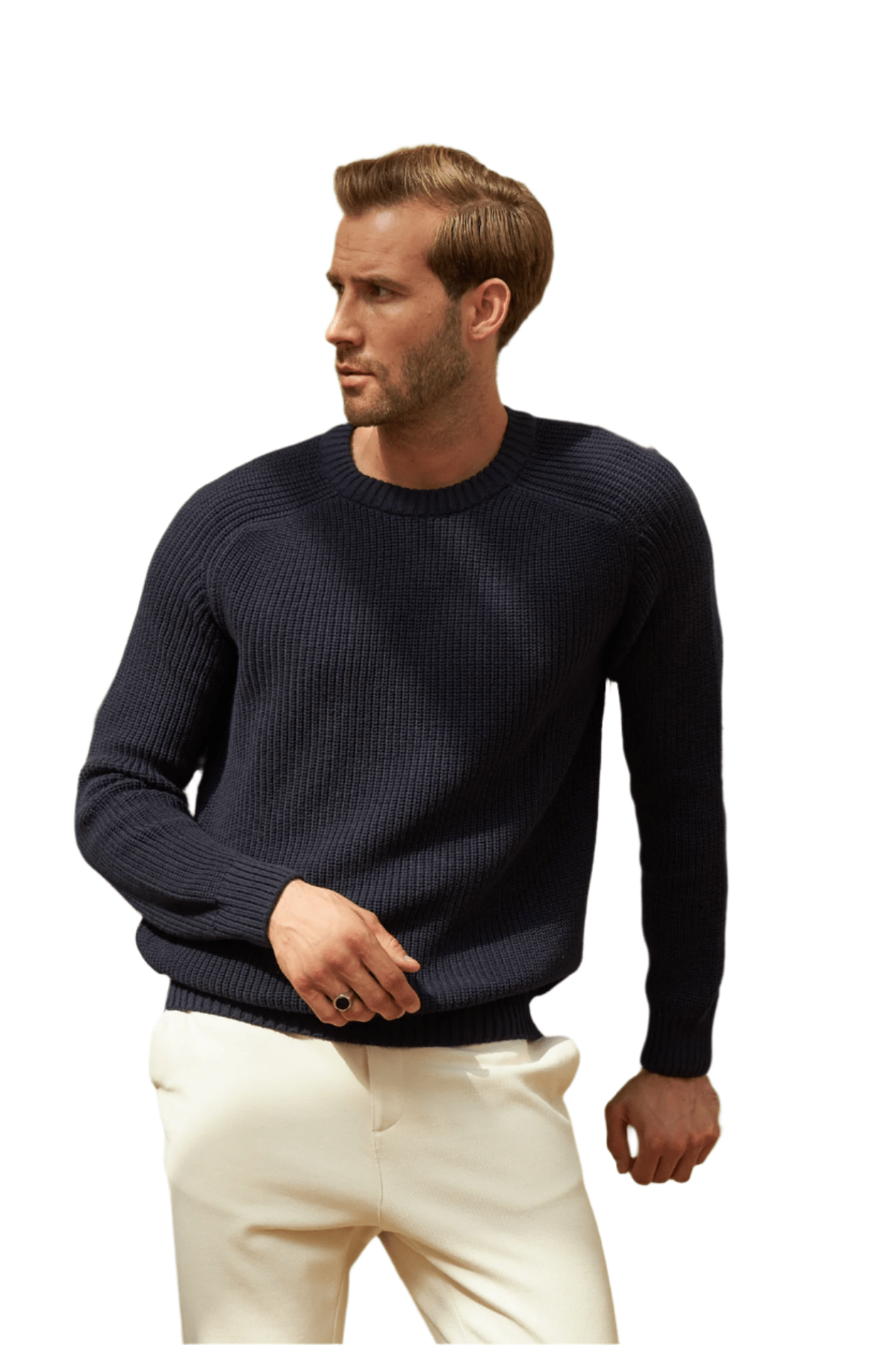 Men's Long-Sleeve Crewneck Mid-Weight Pullover Sweater in Many Popular Colors - Great Gift for Husband, Dad or Boyfriend - Wear Sierra