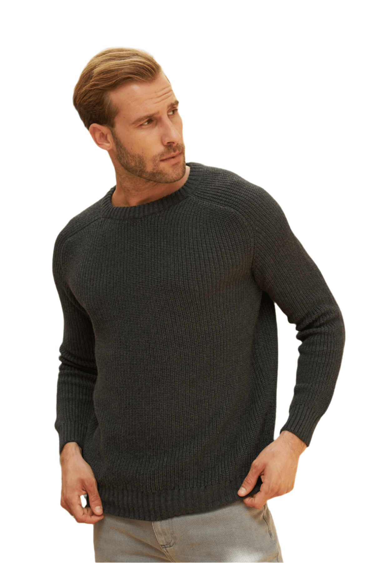 Men's Long-Sleeve Crewneck Mid-Weight Pullover Sweater in Many Popular Colors - Great Gift for Husband, Dad or Boyfriend - Wear Sierra
