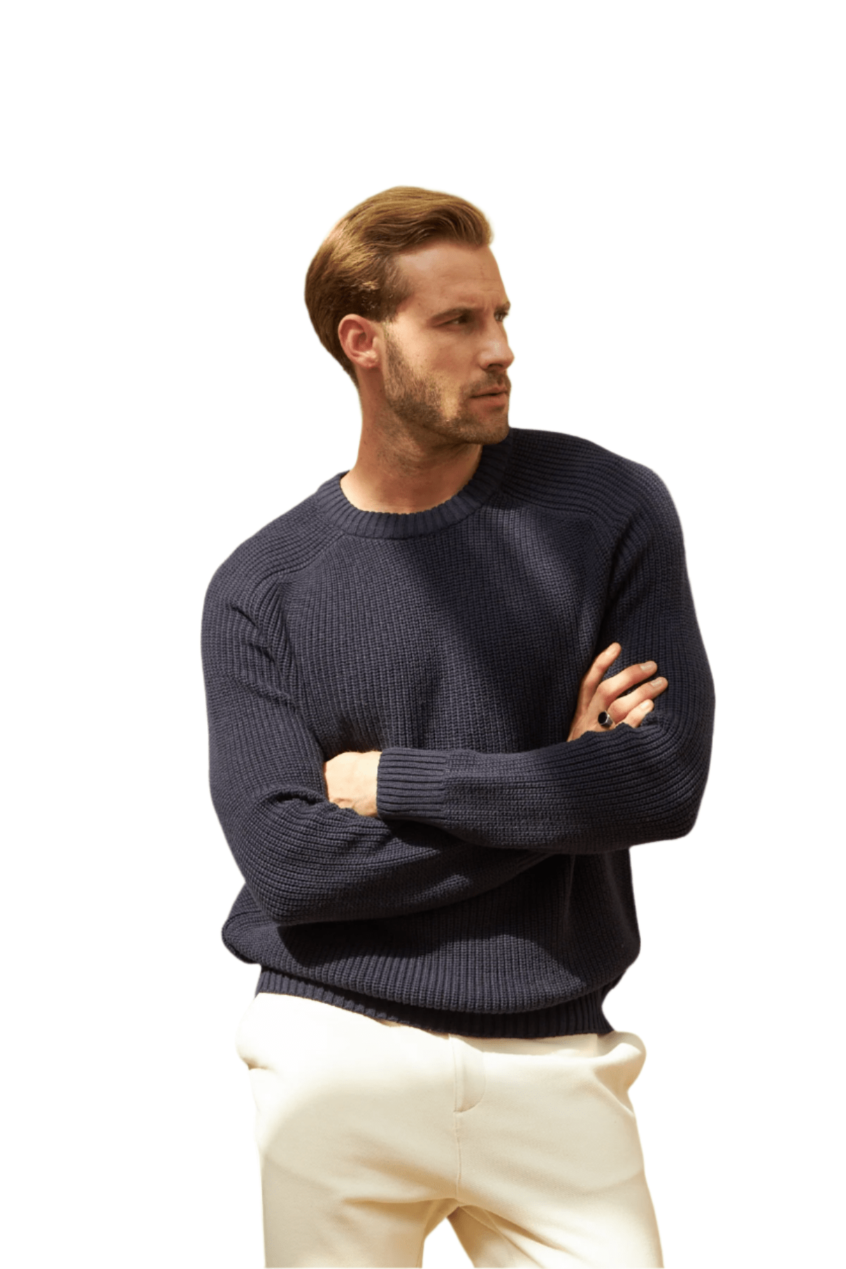 Men's Long-Sleeve Crewneck Mid-Weight Pullover Sweater in Many Popular Colors - Great Gift for Husband, Dad or Boyfriend - Wear Sierra