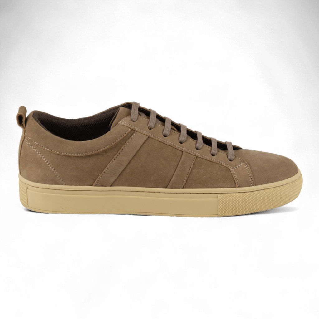 Men's Nubuck Leather Sneakers - Perfect for Casual Wear (Spinoza Style) - Wear Sierra
