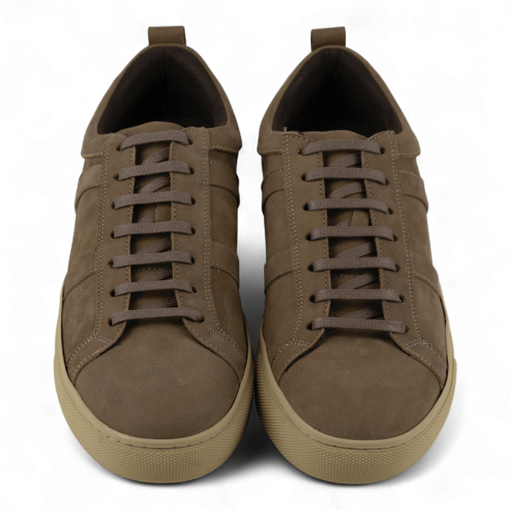 Men's Nubuck Leather Sneakers - Perfect for Casual Wear (Spinoza Style) - Wear Sierra