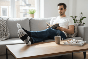 Men's Performance Ankle Socks in Regular to Big & Tall Sizes - Mild Compression Socks, Great for Outdoor Activities, Gym and Sports - Wear Sierra