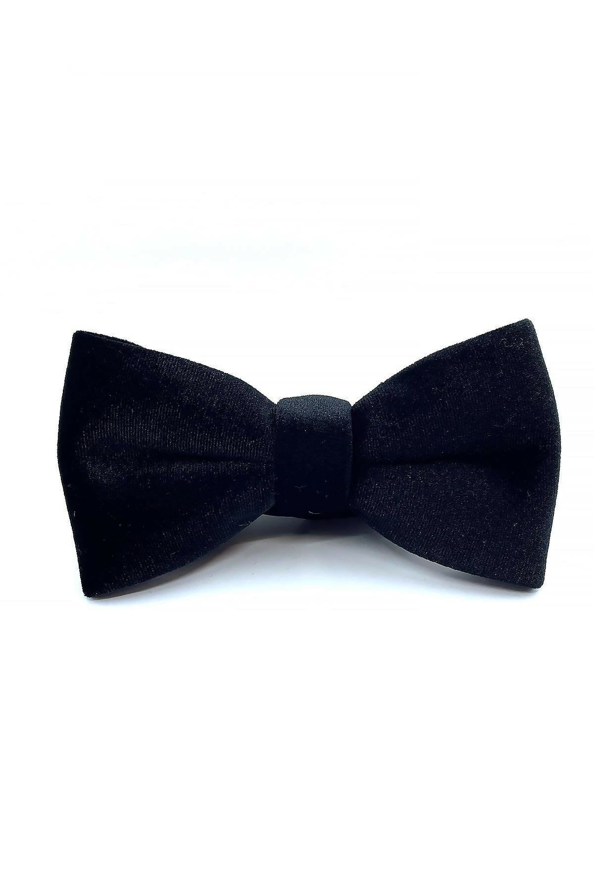 Men's Pre-Tied Stylish Black Velvet Bow Tie-For Wedding, Prom and Special Events, For Him - Wear Sierra
