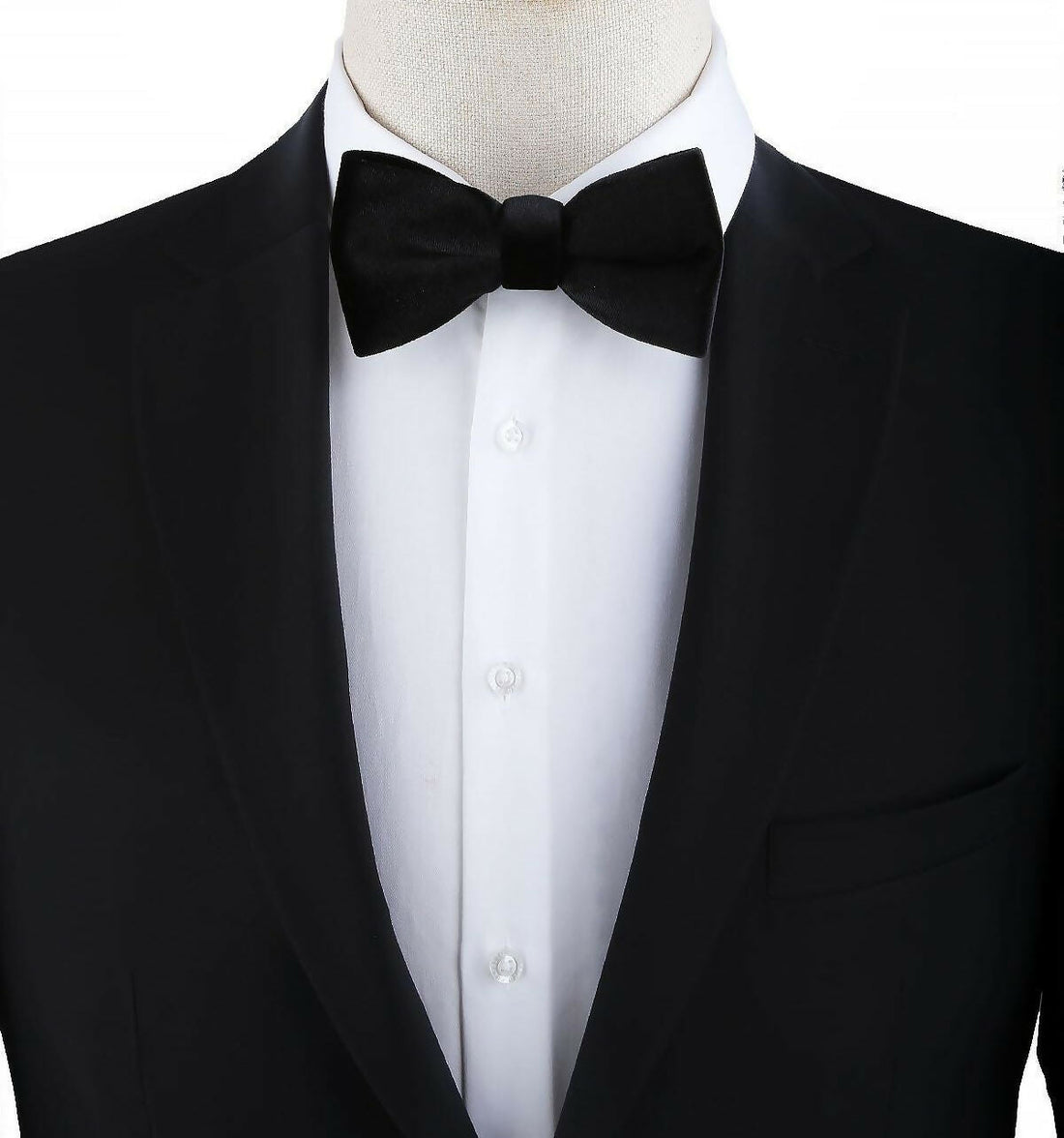 Men's Pre-Tied Stylish Black Velvet Bow Tie-For Wedding, Prom and Special Events, For Him - Wear Sierra