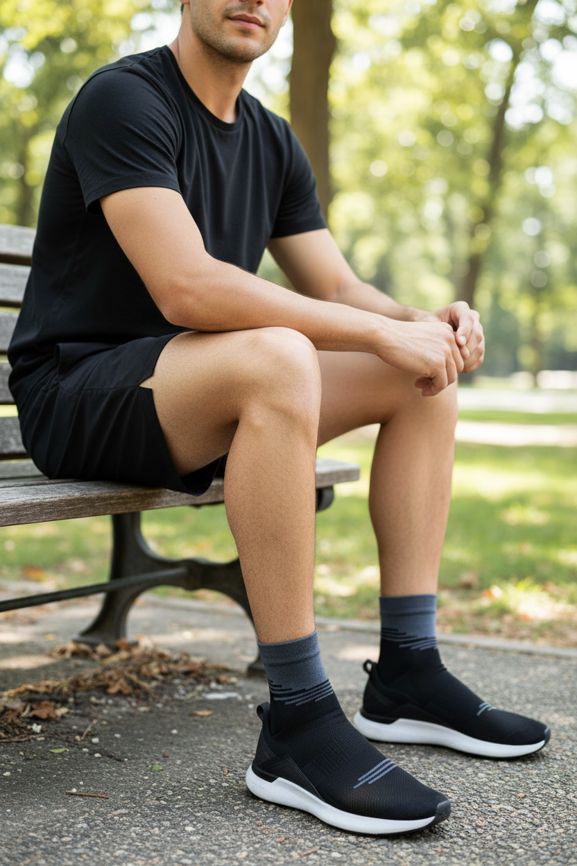 Men's Quarter Socks with Mesh Top & Arch Support – 3 Pairs