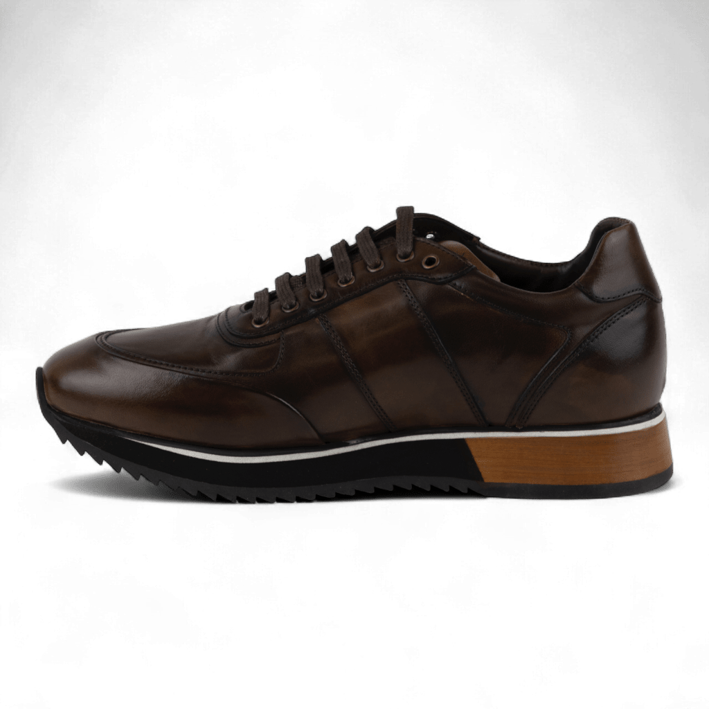 Men's Sporty Casual Dress Shoes in all Leather (Zeno Style) - Wear Sierra
