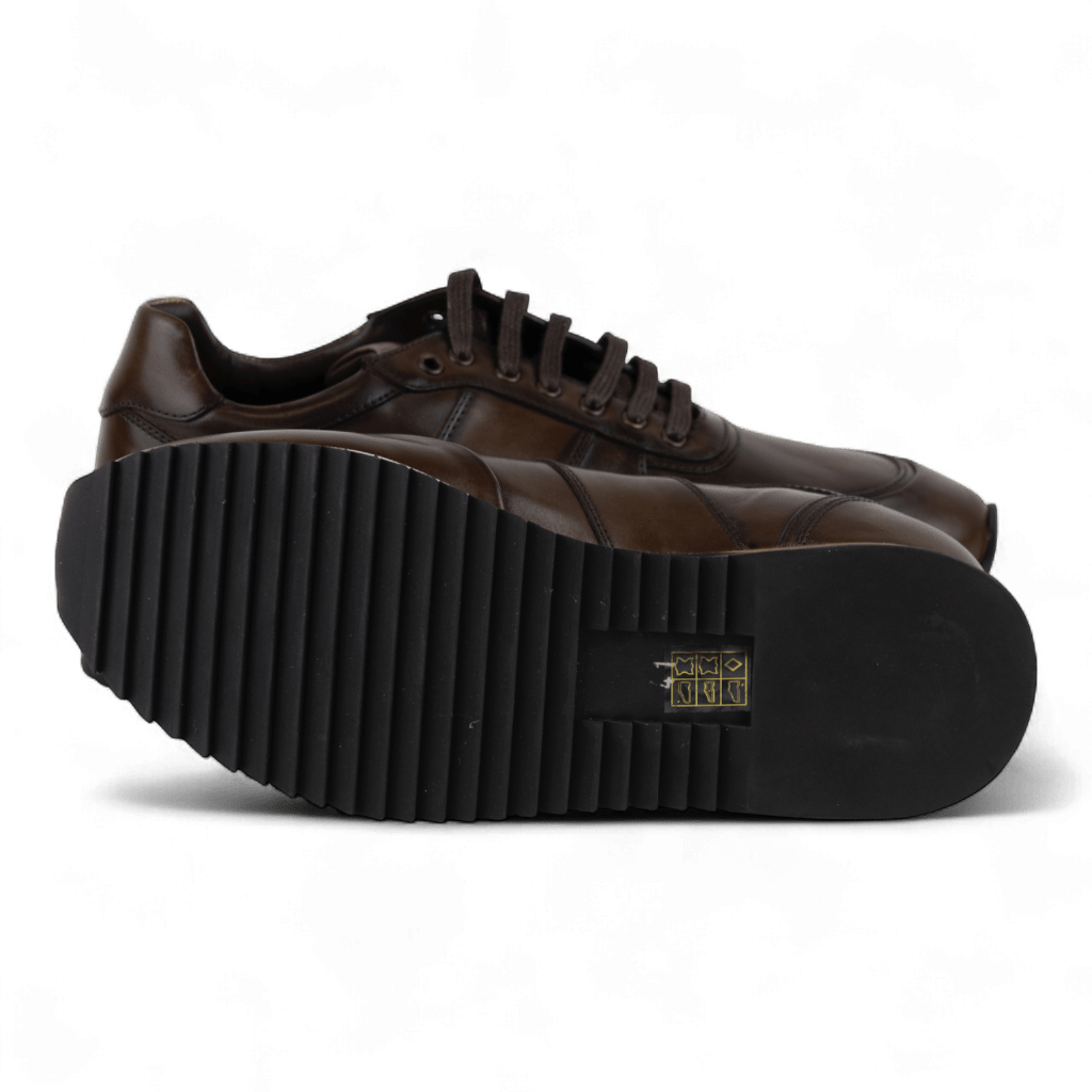 Men's Sporty Casual Dress Shoes in all Leather (Zeno Style) - Wear Sierra