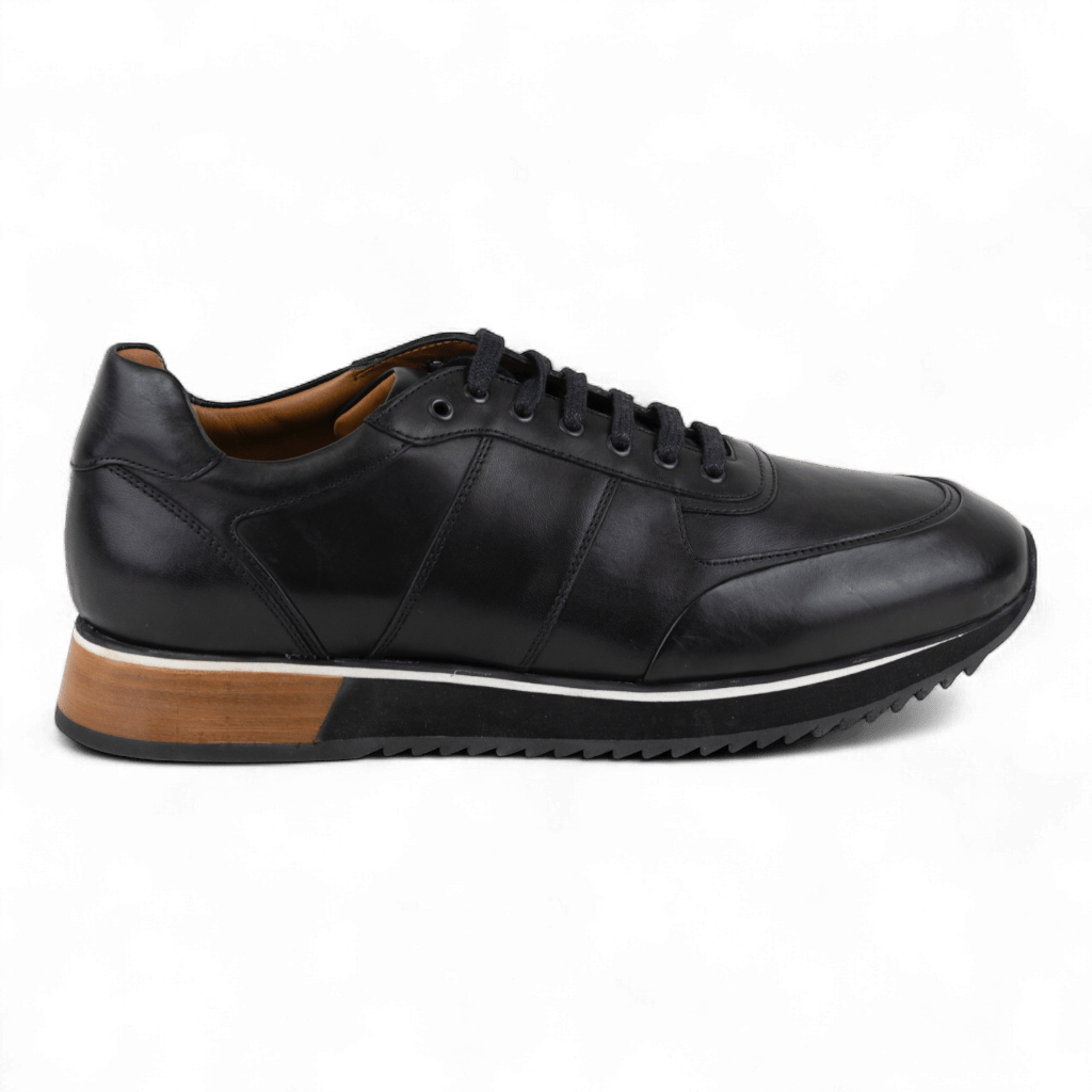 Men's Sporty Casual Dress Shoes in all Leather (Zeno Style) - Wear Sierra