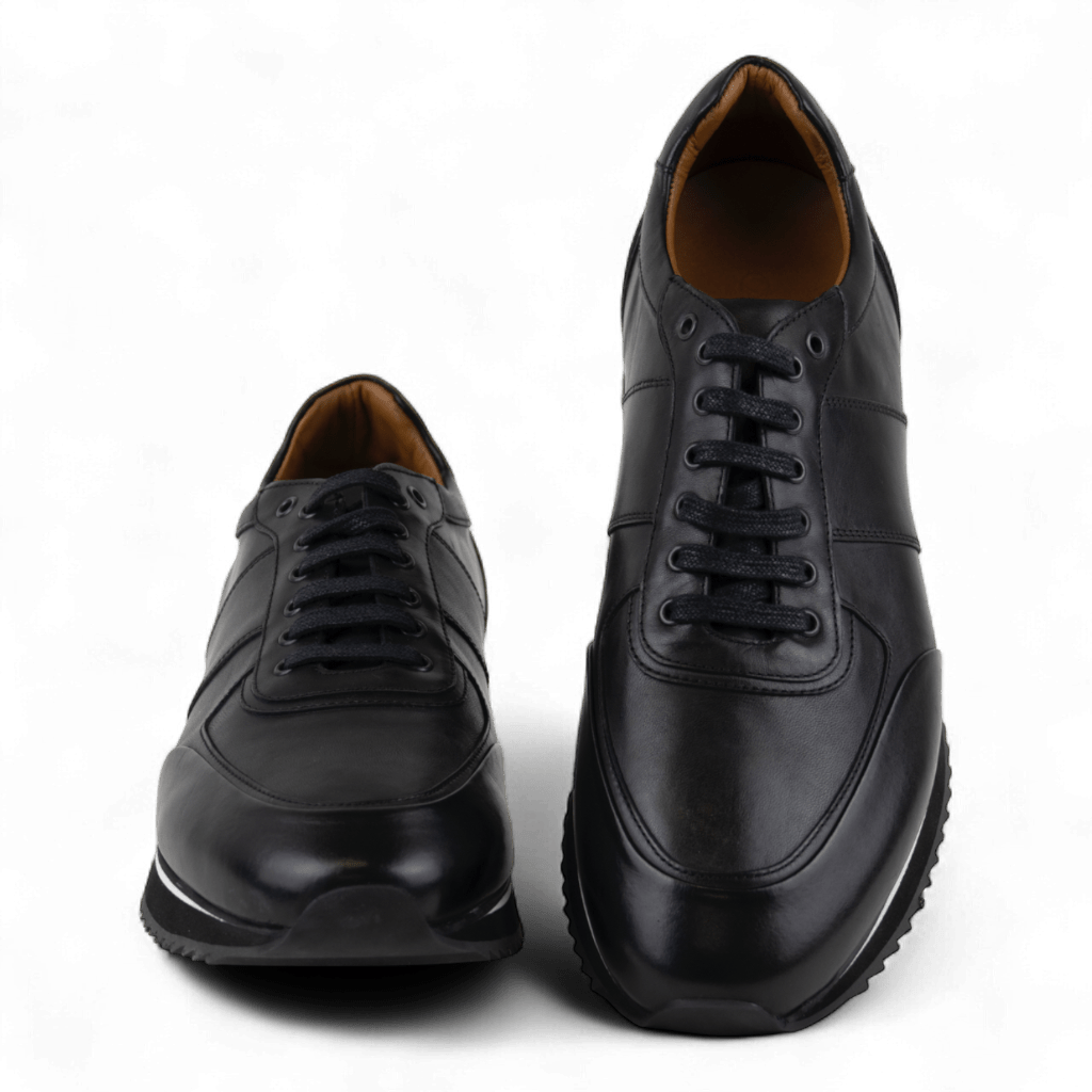 Men's Sporty Casual Dress Shoes in all Leather (Zeno Style) - Wear Sierra