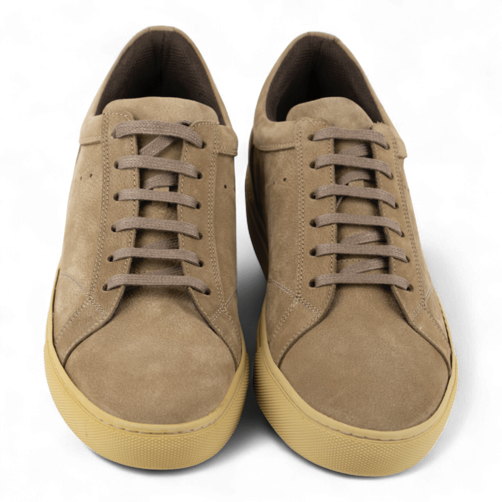 Men's Stylish Nubuck Leather Sneakers - Great for Casual Wear (Zinn Style) - Wear Sierra
