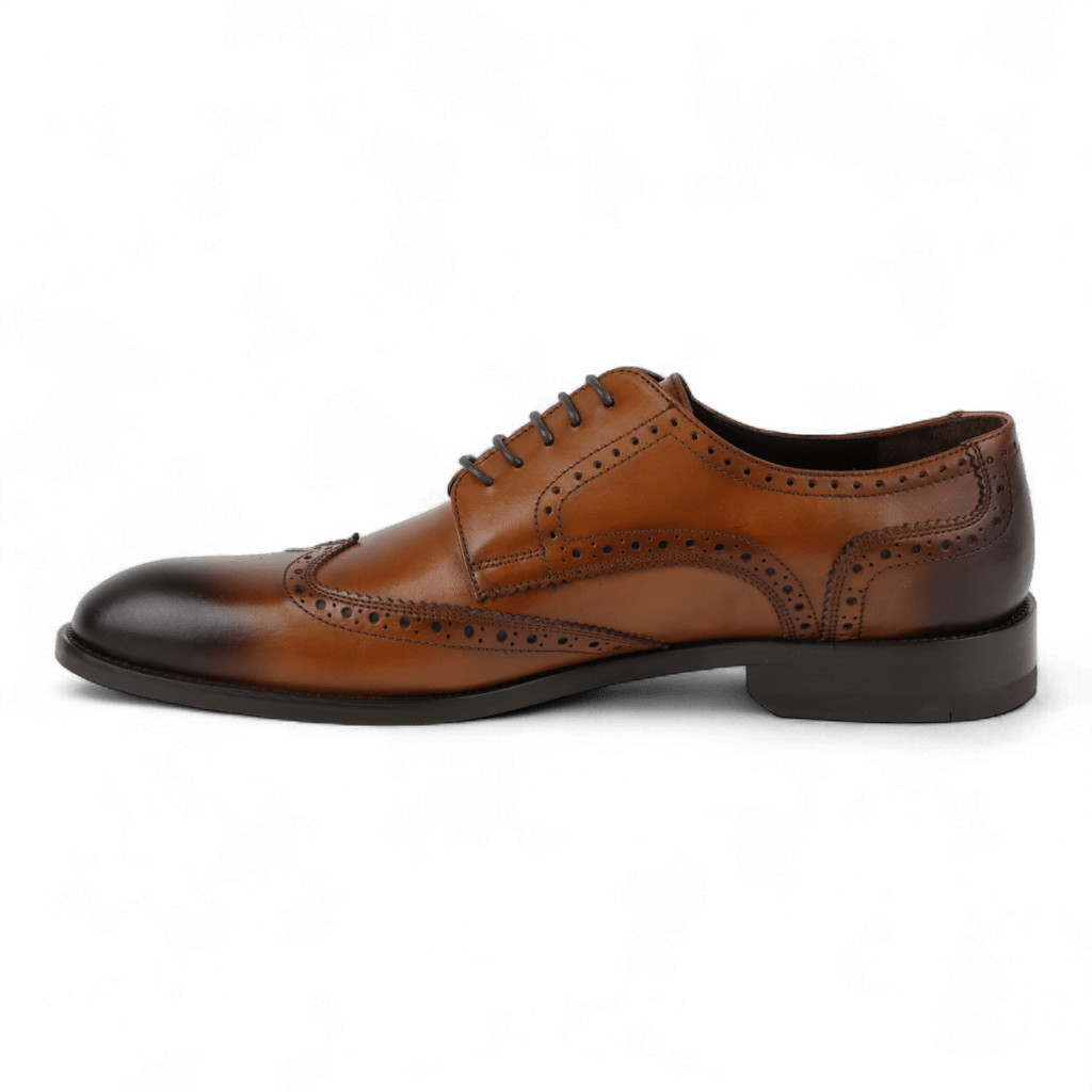 Men's Wingtip Dress Shoes in All Leather (Plotinus Style) - Wear Sierra
