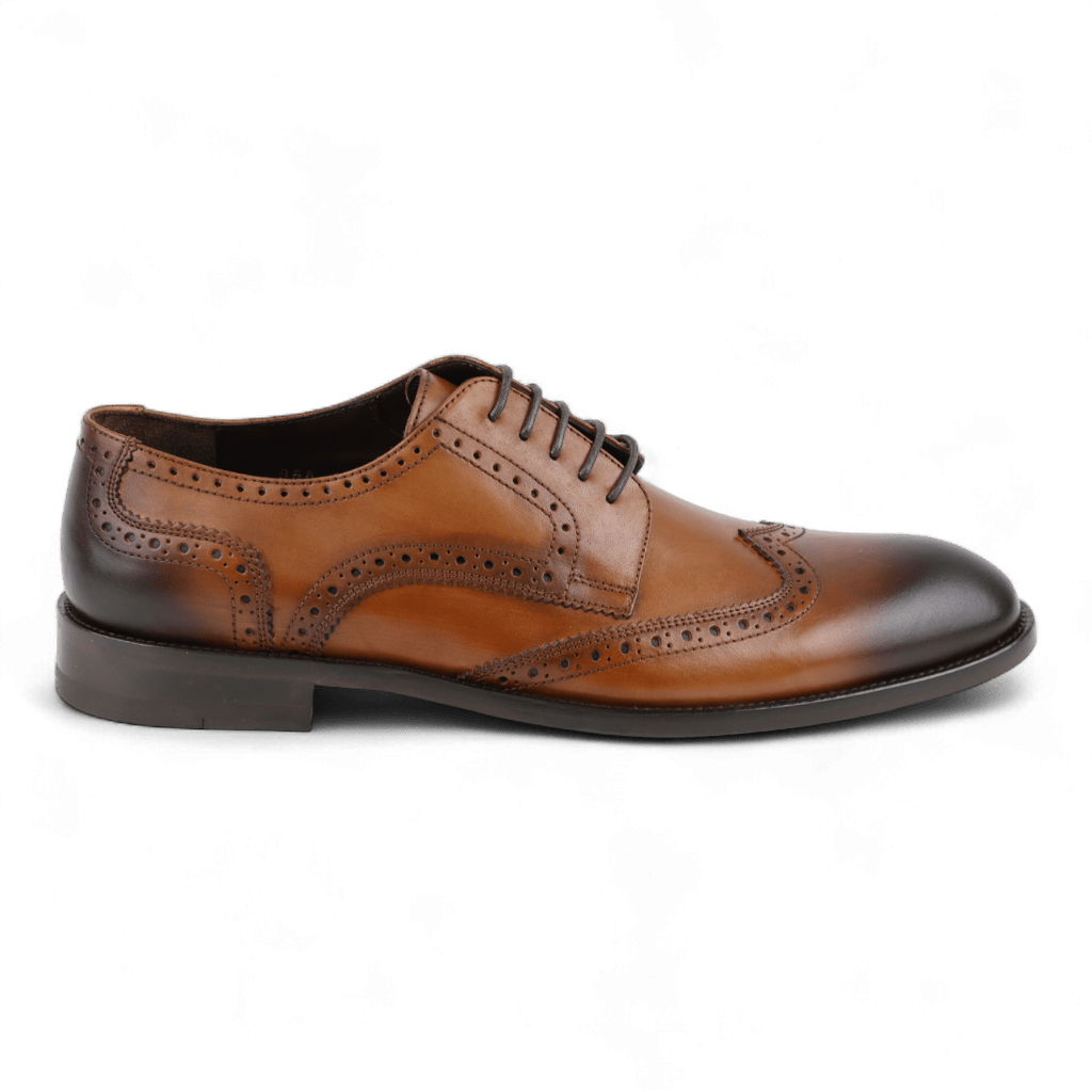 Men's Wingtip Dress Shoes in All Leather (Plotinus Style) - Wear Sierra