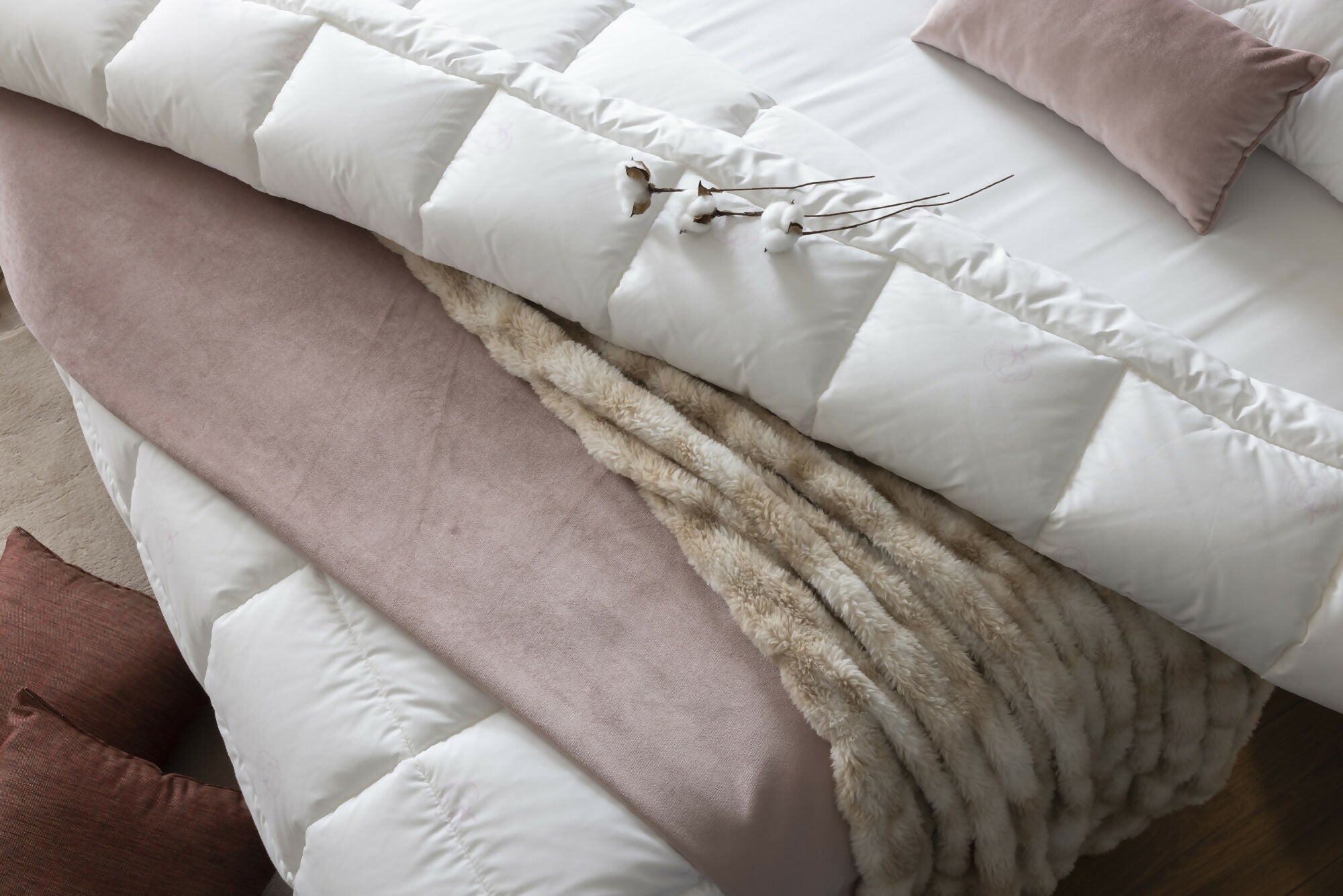 Duvetta 100% Cotton Comforter with Cotton Fabric Cover Premium Quality Cotton -All Season Useable- Duvet-Medium Weight Quilt (King U.S. Standard)