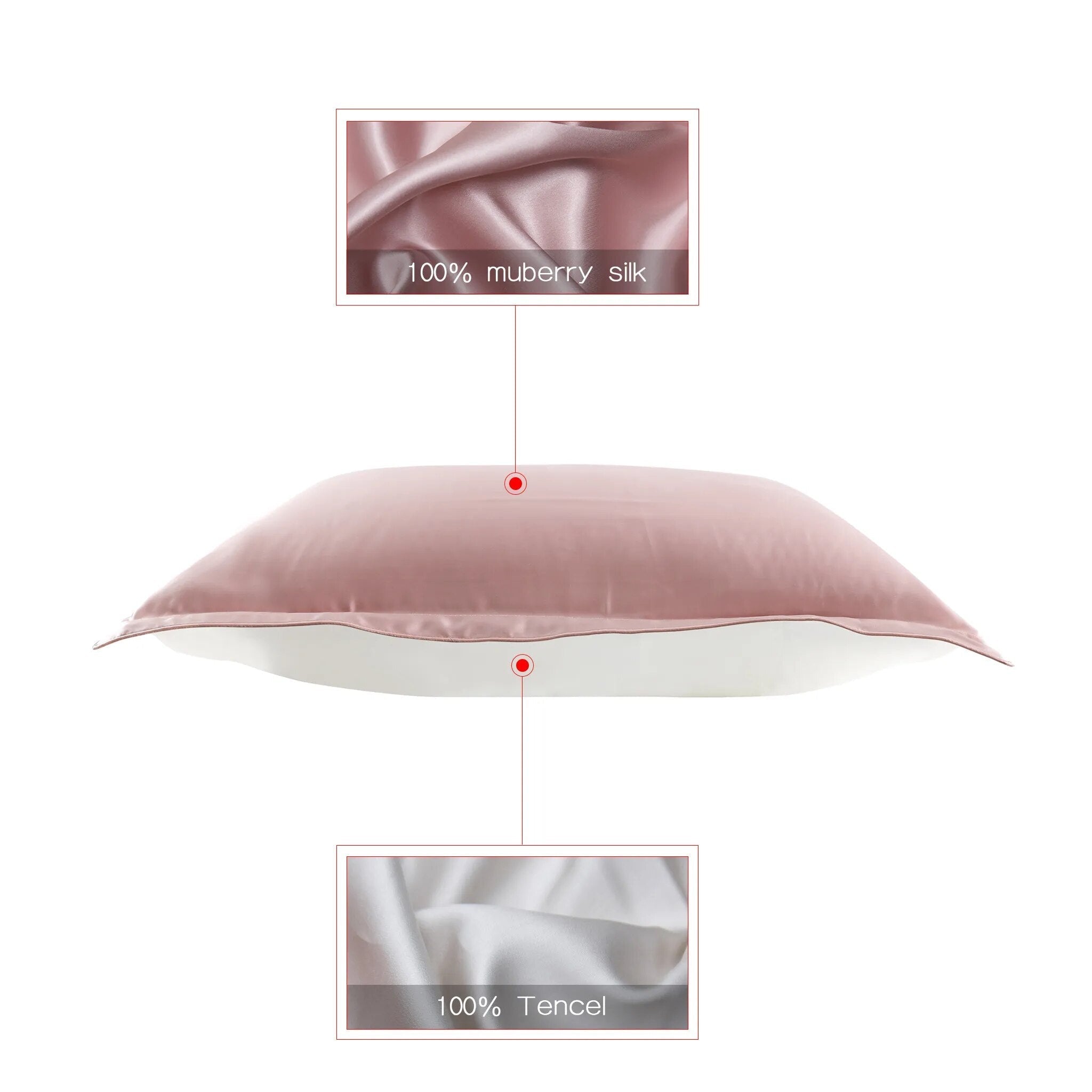 Mulberry Silk King Pillowcase for Healthy Skin and Hair - Natural Cooling Silk - Wear Sierra