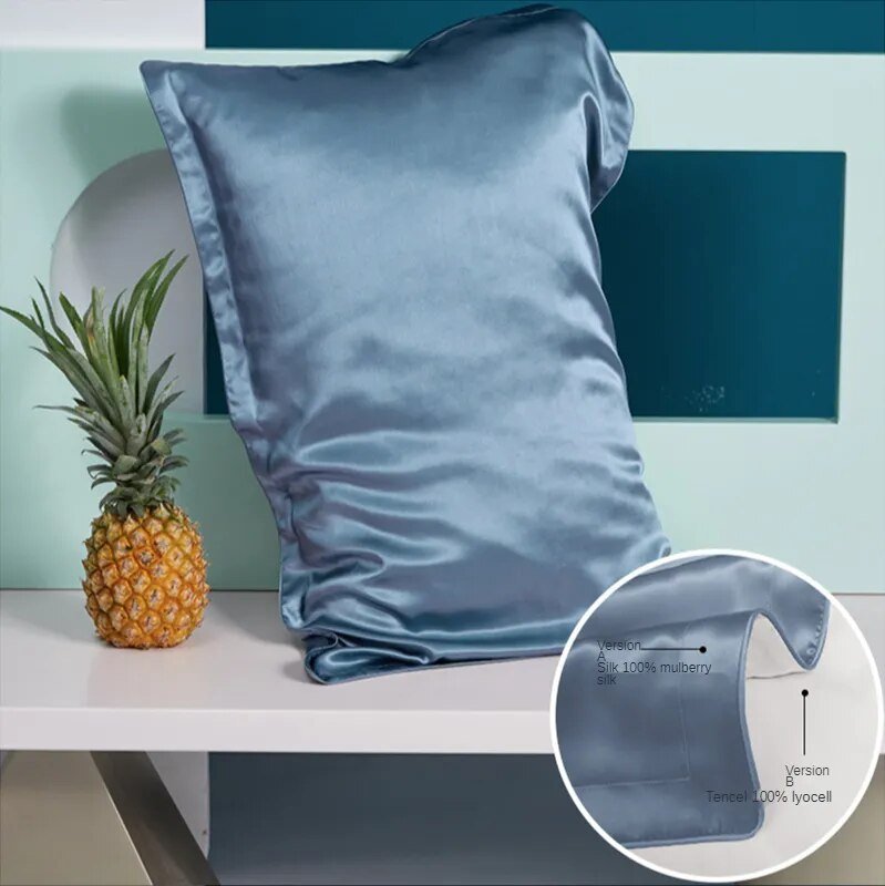 Mulberry Silk Queen Pillowcase for Healthy Skin and Hair - Natural Cooling Silk - Wear Sierra