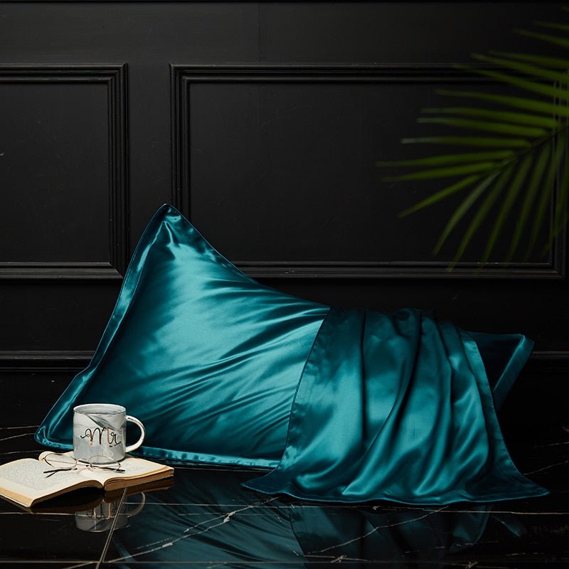 Mulberry Silk Queen Pillowcase for Healthy Skin and Hair - Natural Cooling Silk - Wear Sierra
