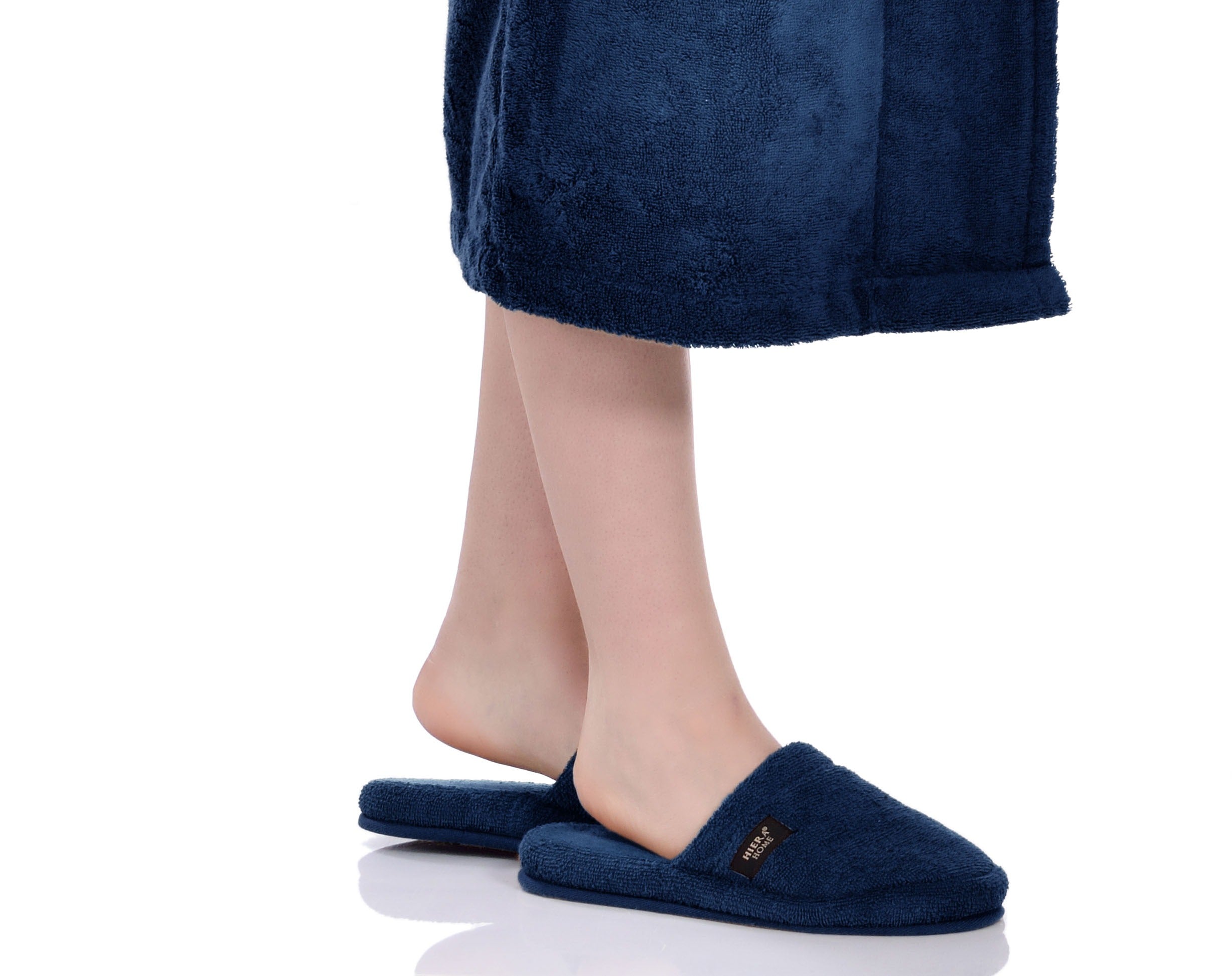 Luxury Non-Slip House Slippers in Turkish Cotton, Hotel Style Ultra Soft, Spa-Level Closed Toe Bath Slippers for Men & Women