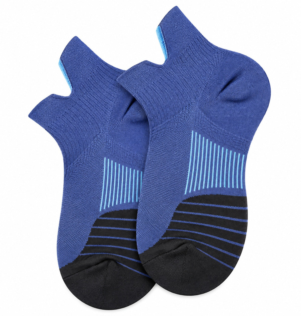 Unisex No-Show Ankle Compression Sports Socks 15–20 mmHg with Enhanced Arch Support & Heel Tab