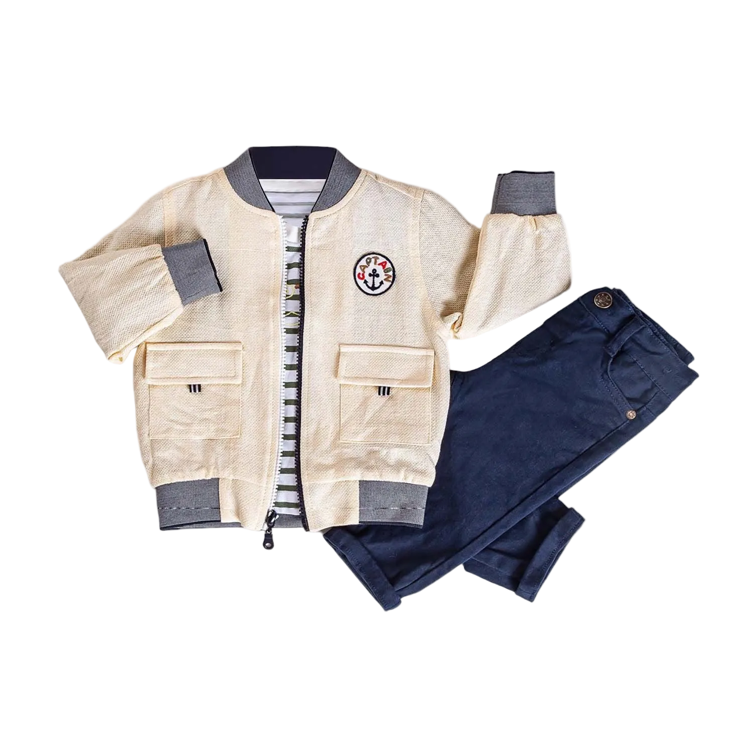 Little Boy & Toddler 3-Piece Casual Outfit - Jacket, T-Shirt & Jeans