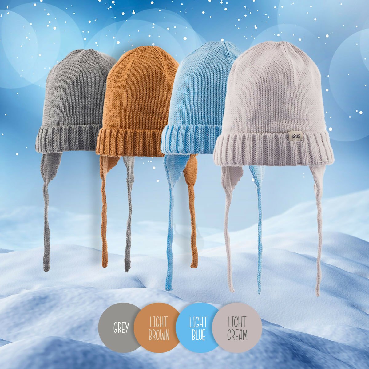 Newborn & Infant Knitted Winter Beanie With Earflaps For Boys - Wear Sierra