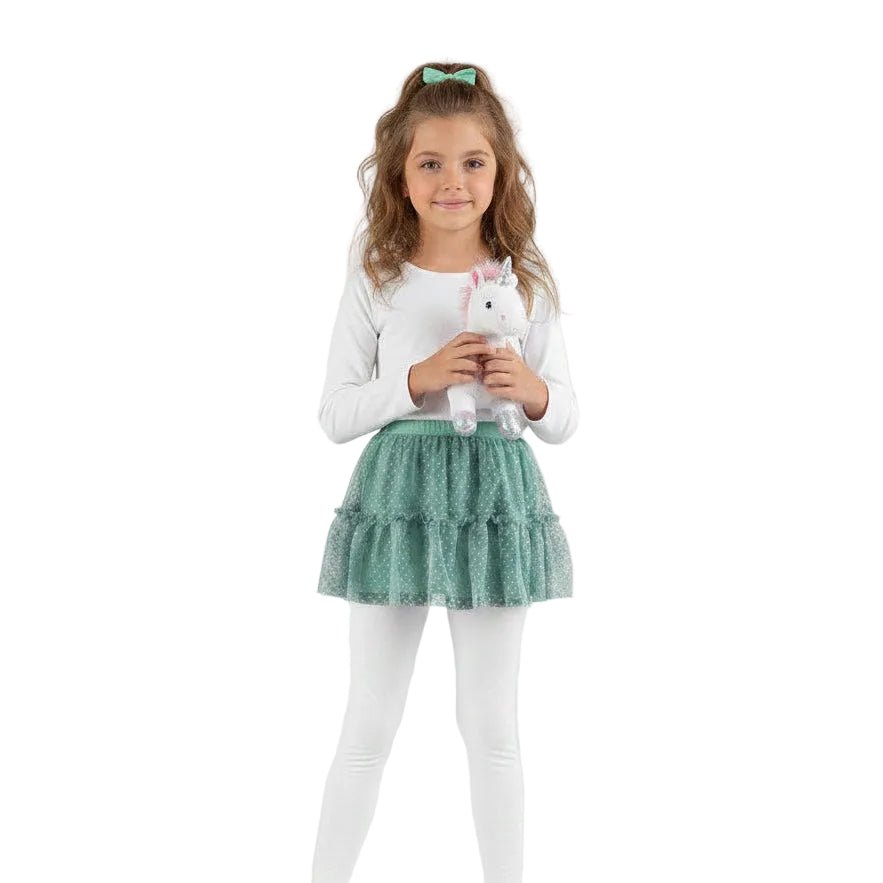 Nylon Tights for Girls in White - Perfect for School Uniforms, Dance in 1 Pair Packs - Wear Sierra