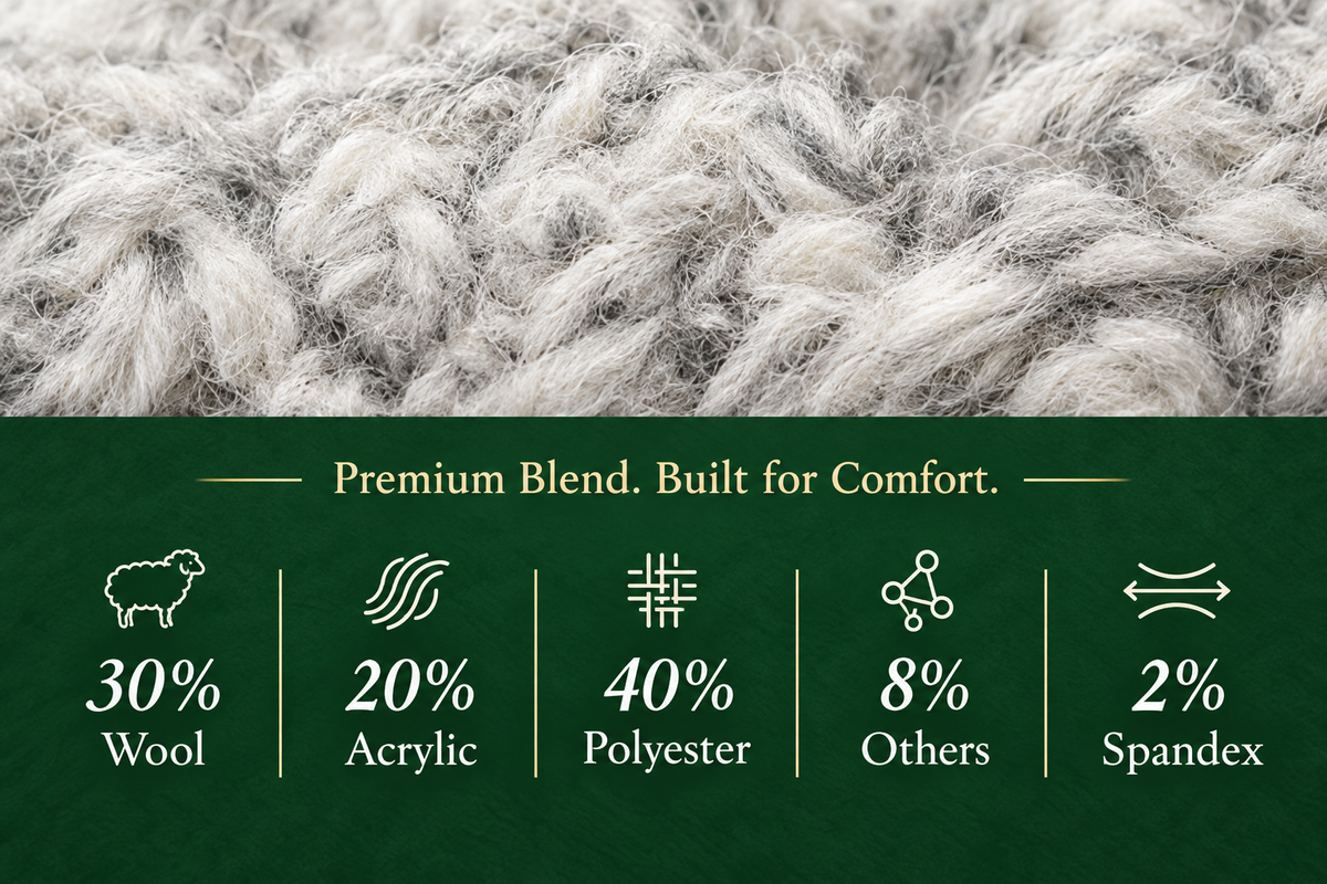 Over-The-Knee Wool Blend Socks for Women - Great for Outdoor Activities, Hiking, Skiing, Yard Work - Wear Sierra