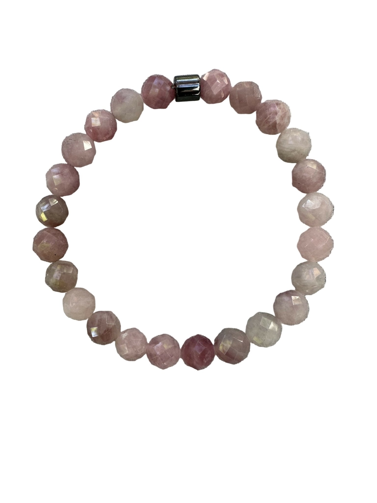 Pink Quartz Natural Stone Bracelet with Matching Necklace - Wear Sierra
