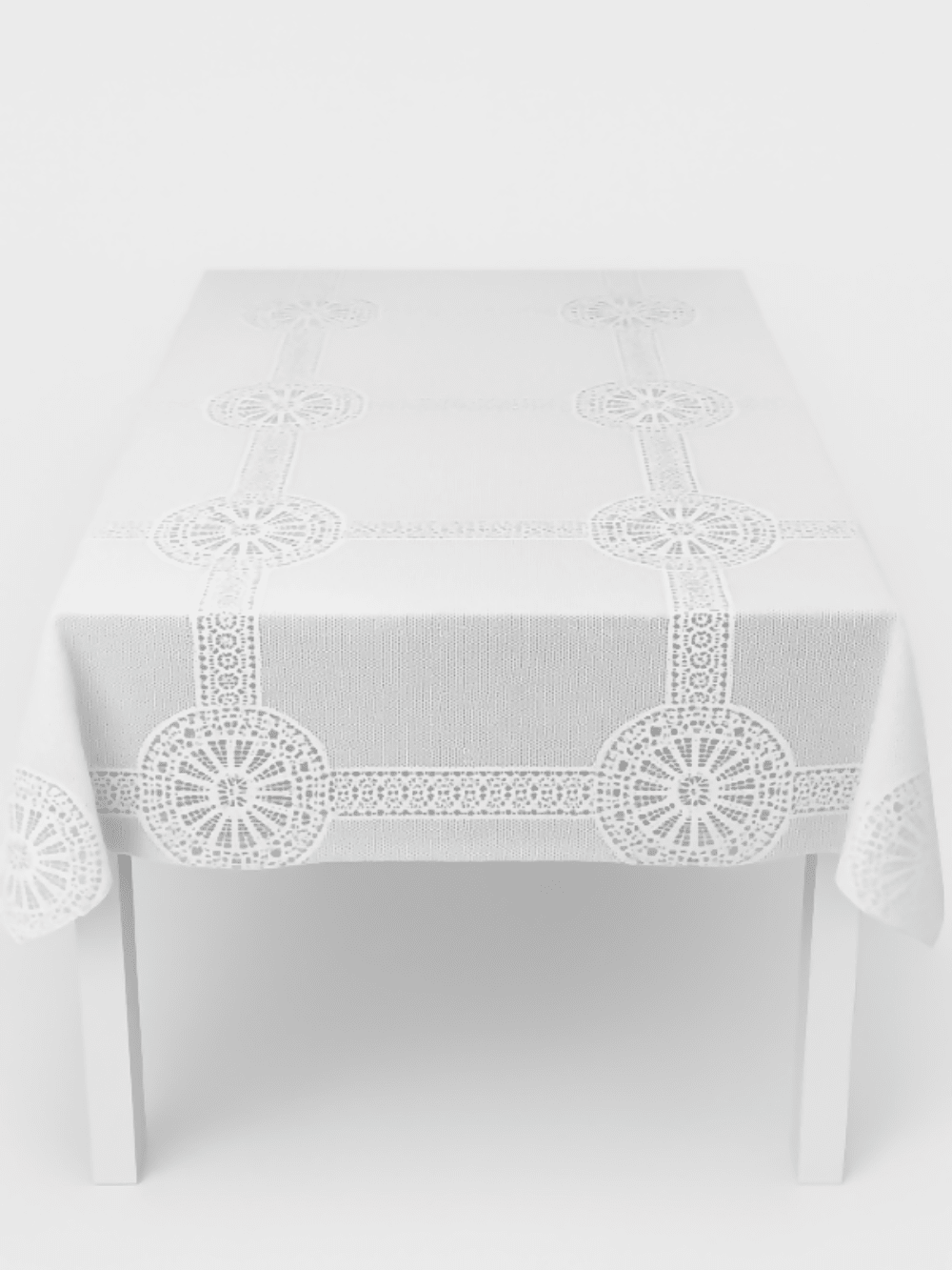 Premium Lace Pattern Tablecloth – 63" x 87" Turkish Made, Elegant Fabric, Easy to Wash, Wrinkle Resistant, Perfect for Dining and Holiday Tables - Wear Sierra