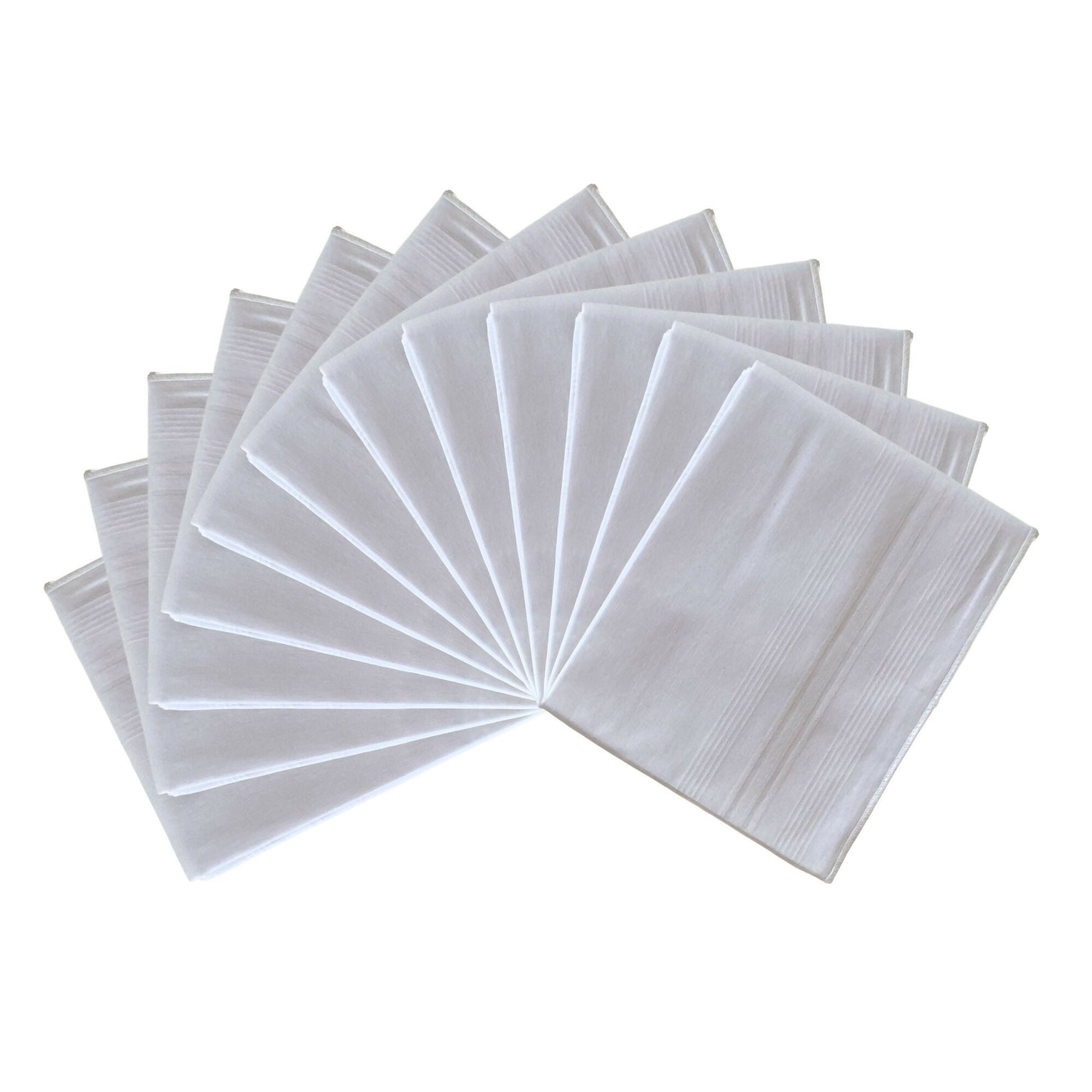 Premium Men’s Handkerchiefs – 100% Turkish Cotton (12-Pack) Soft, All-Cotton Hankies for Dad, Grandad and Mom - Wear Sierra