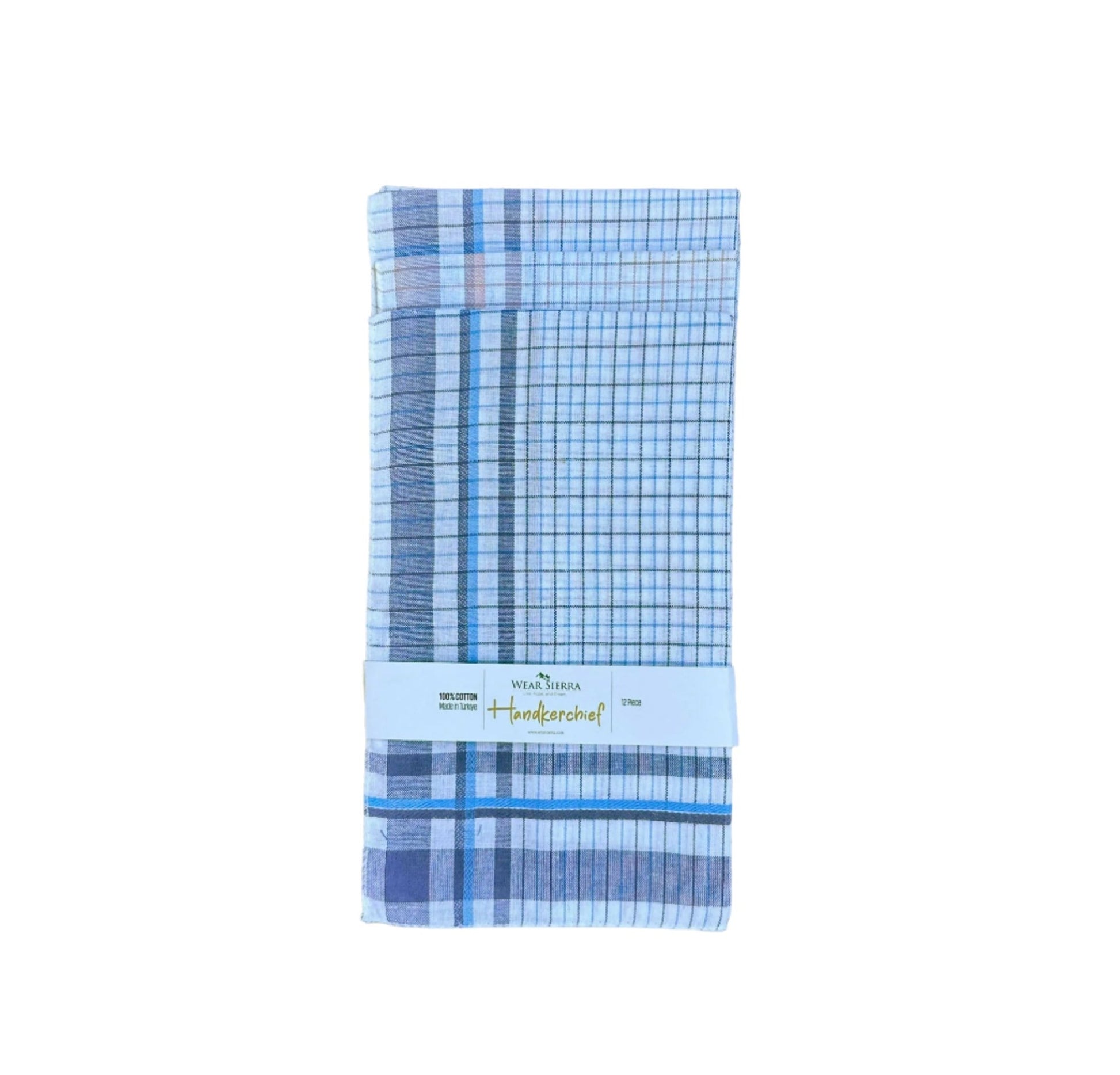Premium Men’s Handkerchiefs – 100% Turkish Cotton (12-Pack) Soft, All-Cotton Hankies for Dad, Grandad and Mom - Wear Sierra